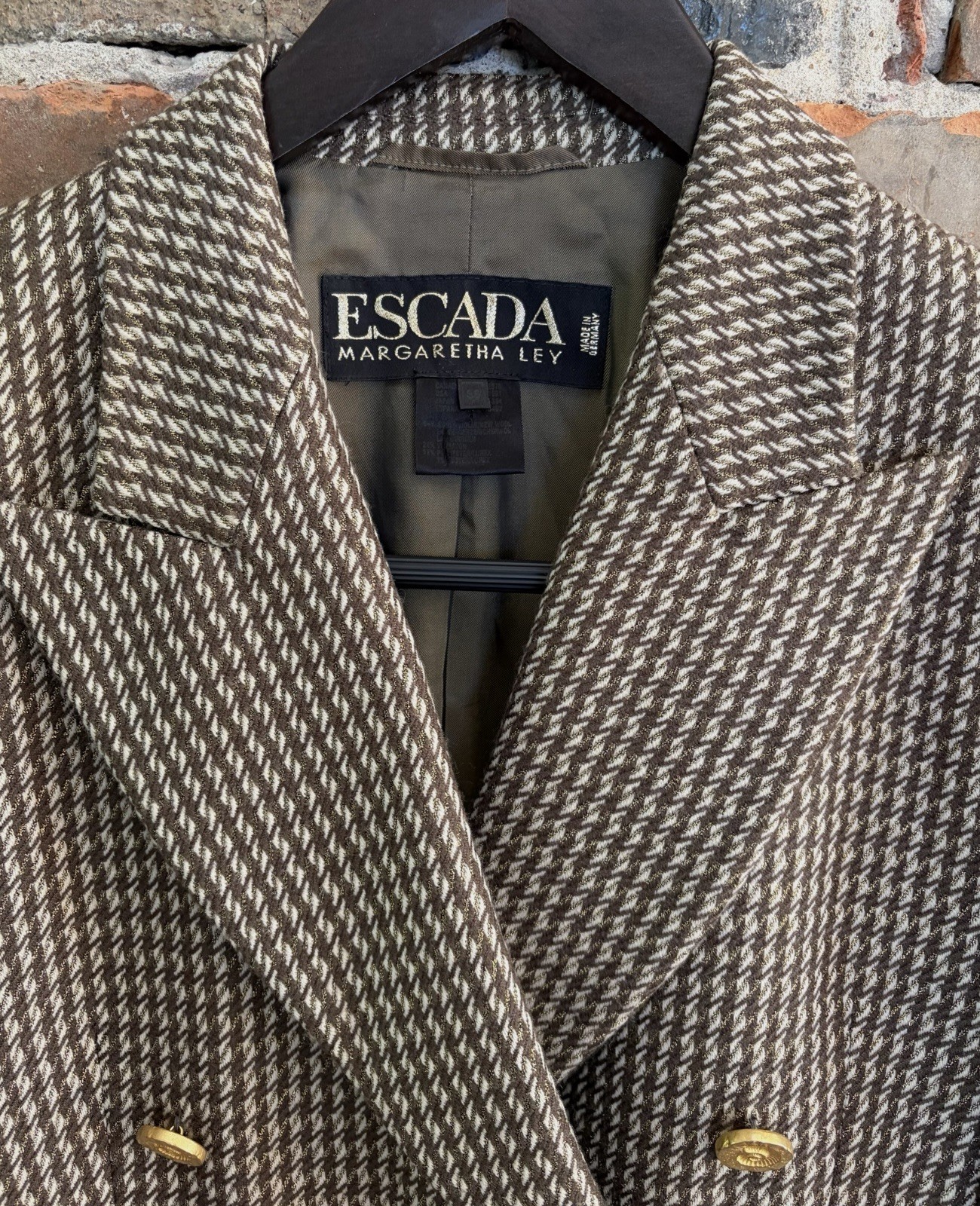 Vintage Escada Margaretha Ley Wool Blend Blazer Size 36