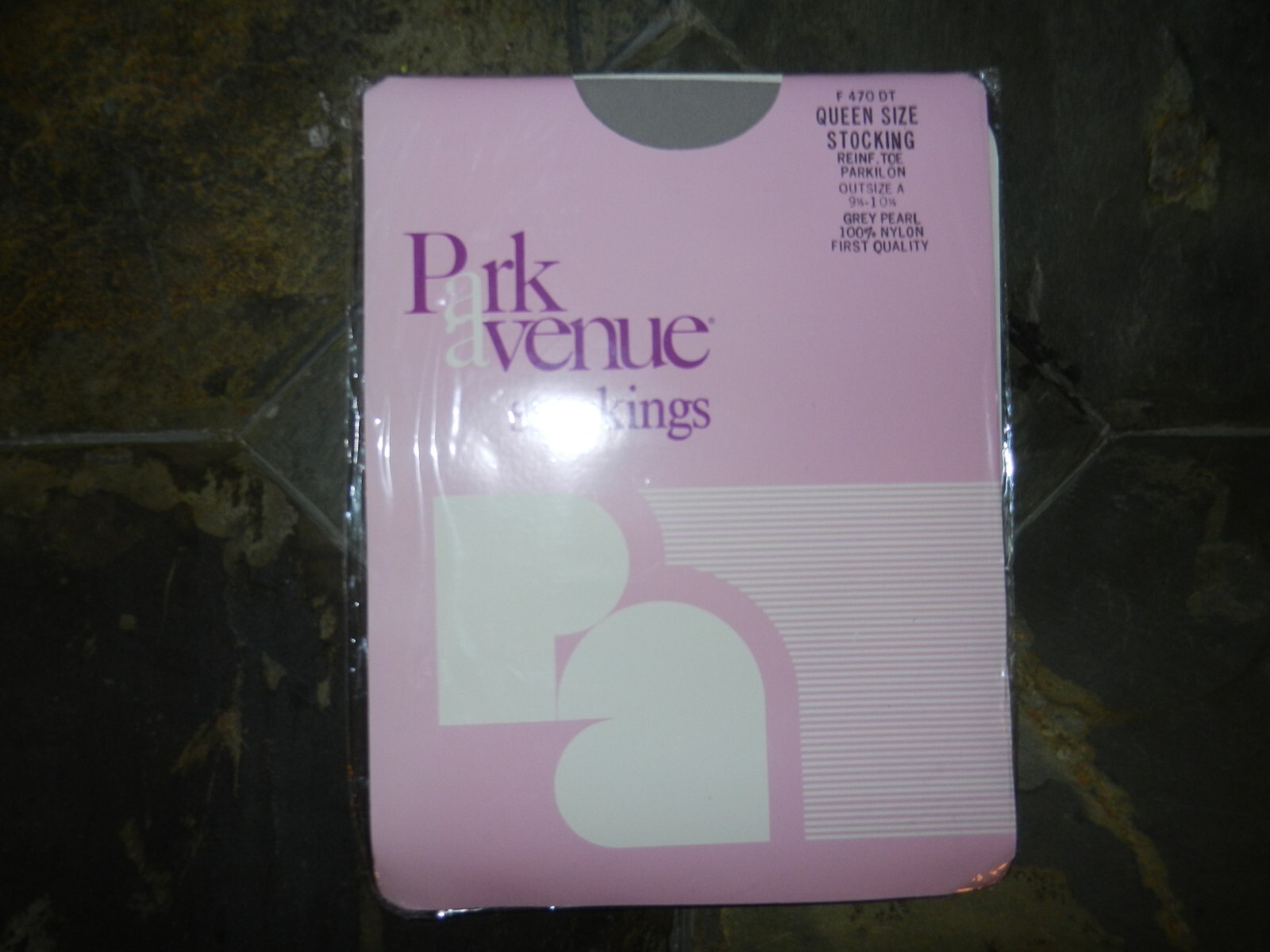 Park Avenue Stockings Queen Size Outsize A 9 1/2-10 1/2 Grey Pearl