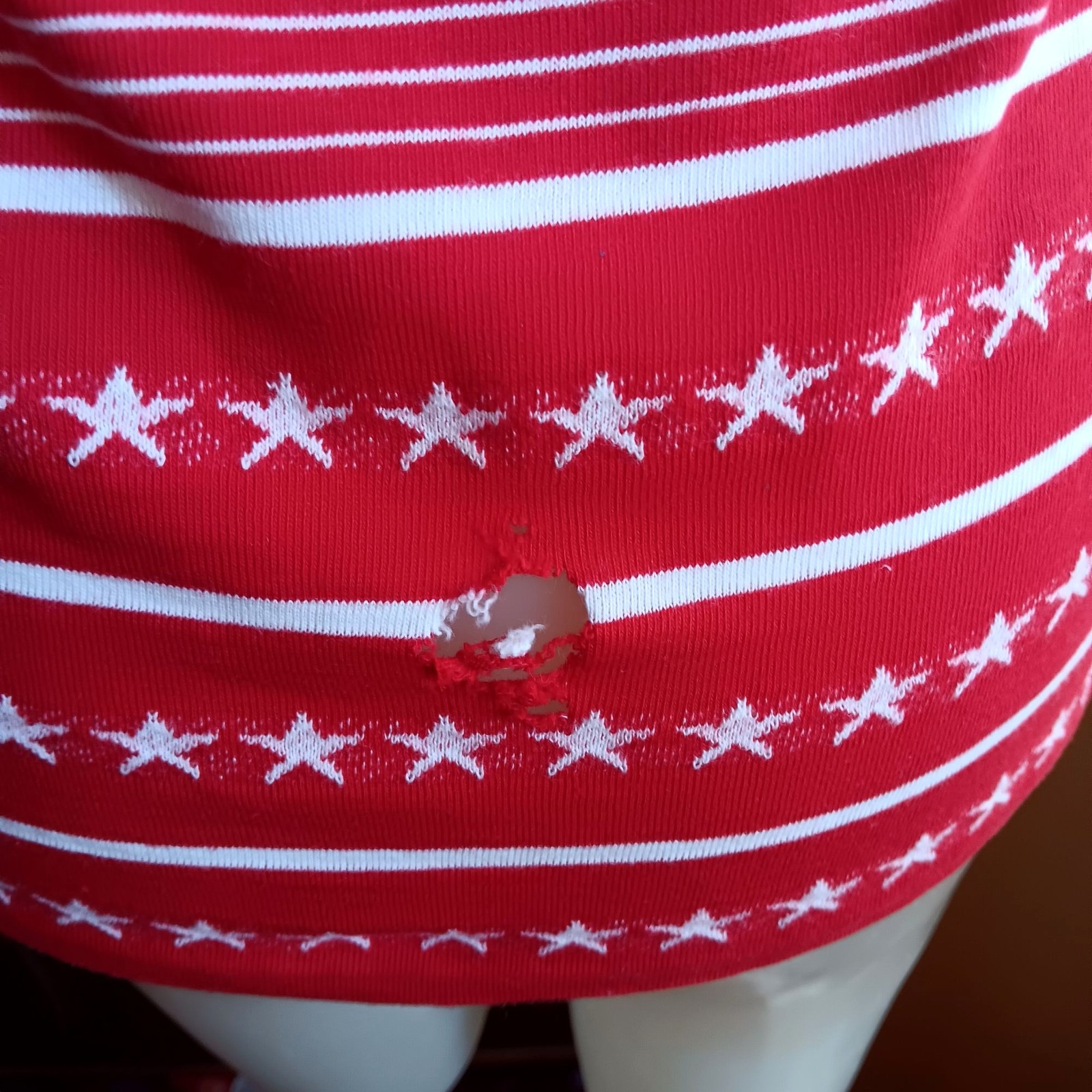 True Vintage Tank Top Small 1970s Red Star Print by Bobbie Brooks Shirt Hippy