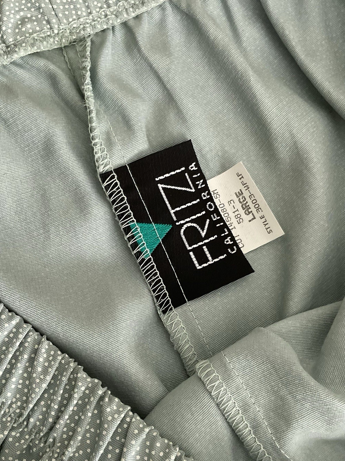 Fritzi California VTG 80s Polyester Speckle Elastic Waist Tapered Pants Mint L
