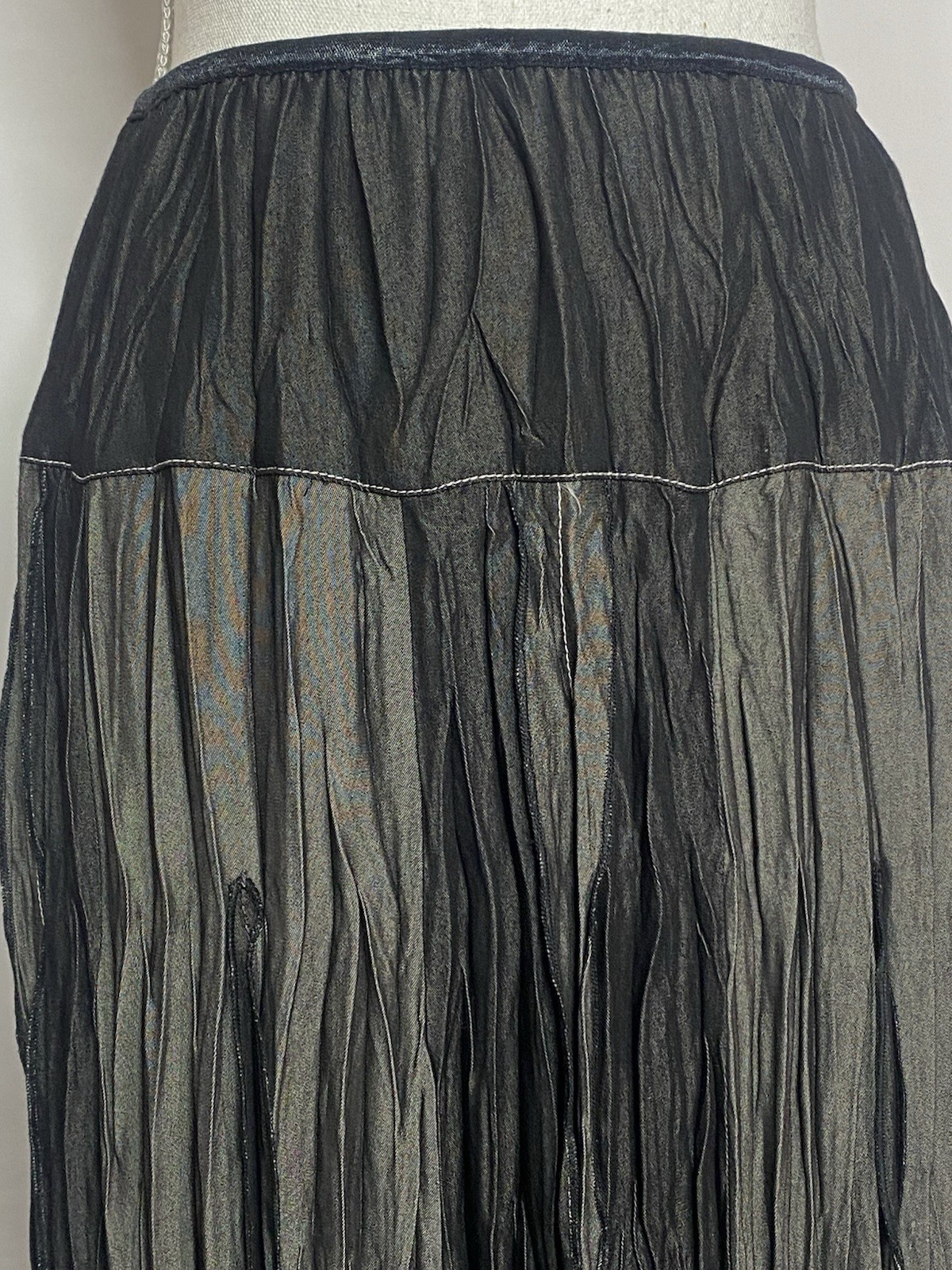 Vtg NWT Great Cavalier St Paul L Maxi Skirt Pleated Dark Romantic Ren Faire 23&Prime;