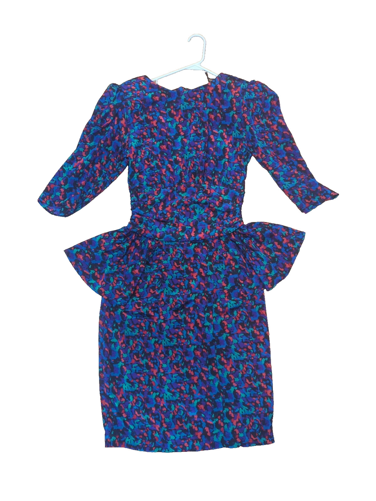 Shelly Michaels Vintage 1980&rsquo;s Colorful Dress Sz 7/8 Small, Fitted