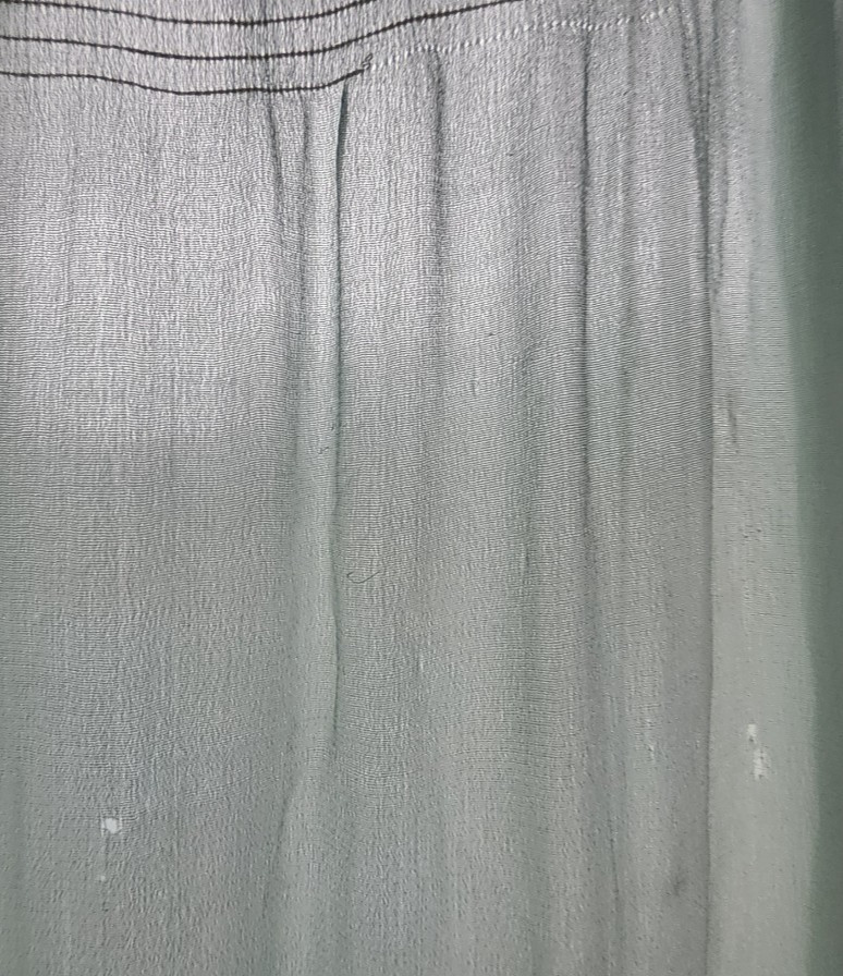 VTG 1920s FLAPPER PALE AQUA SILK & LACE CHEMISE Art Deco Era Slip, 1930s Repairs