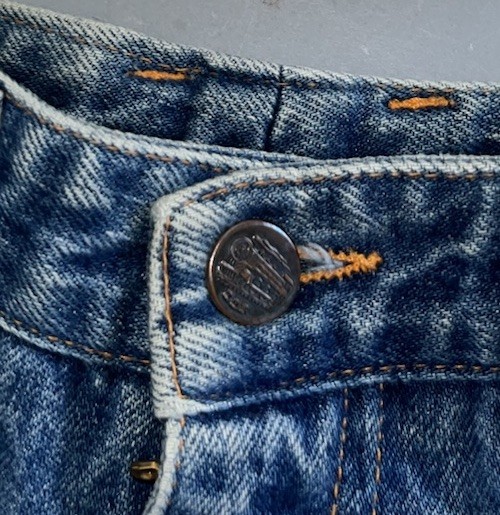 Vintage 1970s Chemin De Fer Medium Blue Slim Flare Jeans-24” Waist x 32” Inseam