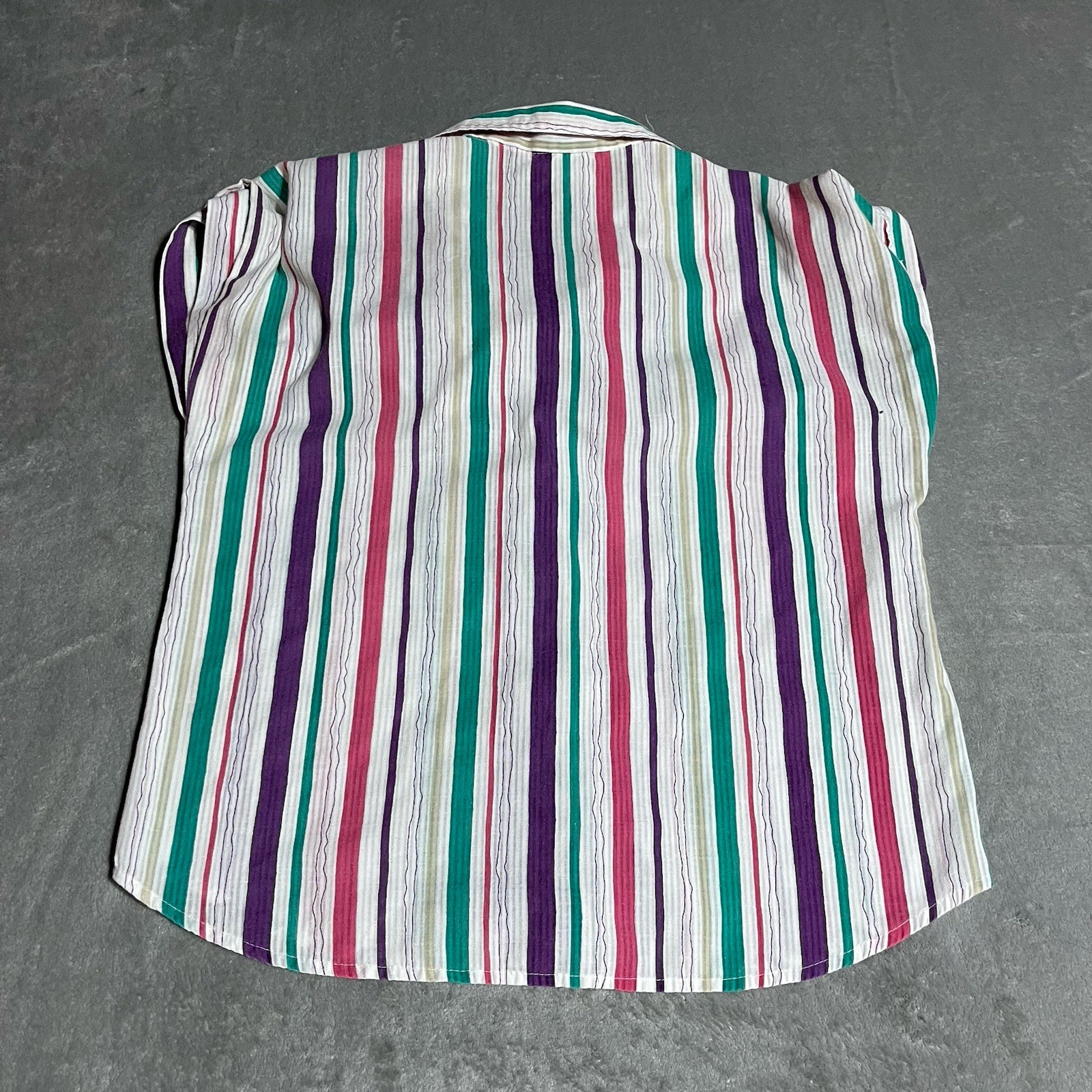 Vintage Picket & Post Shirt Womens Small Striped Button Up 80s Retro