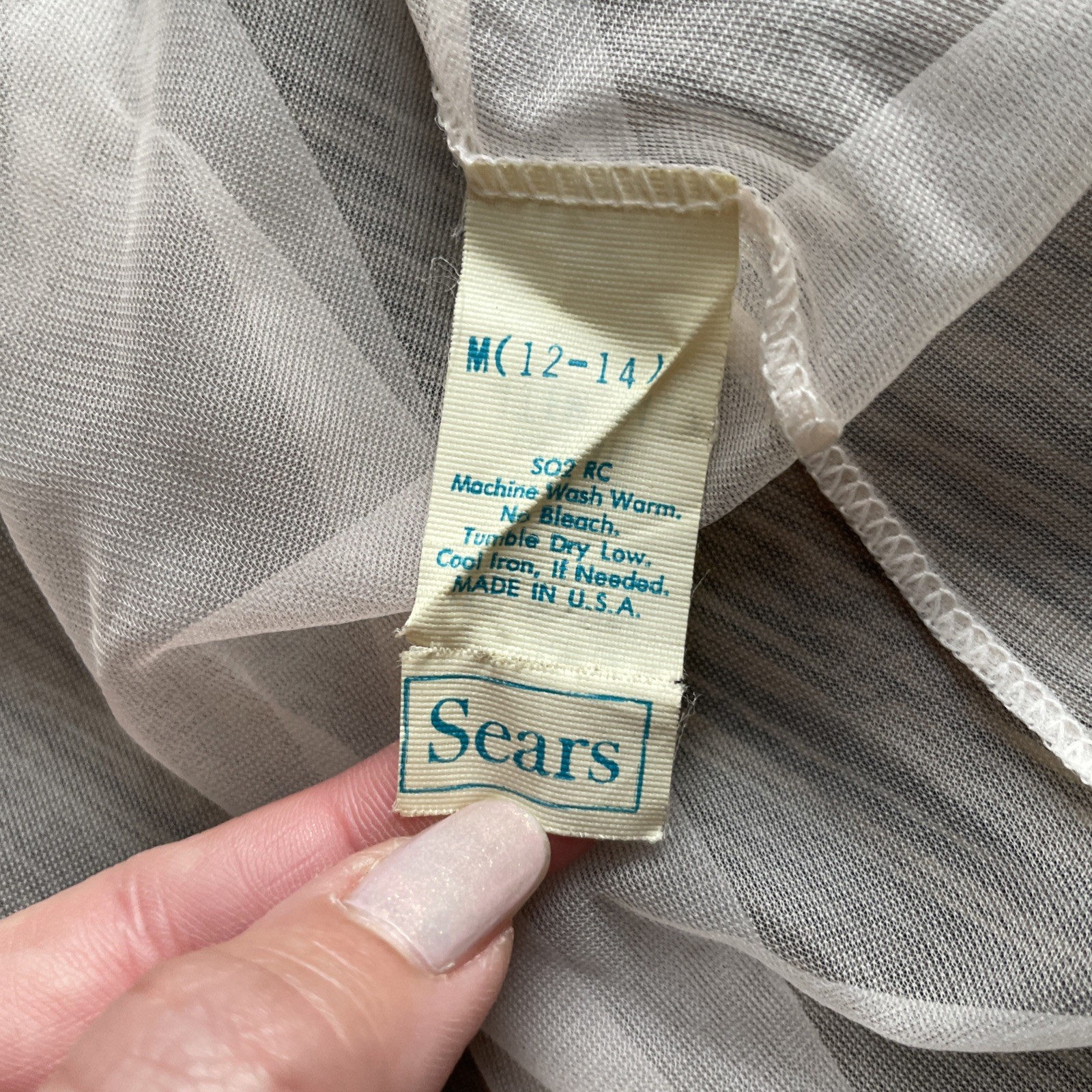 Vintage Sears Sheer Peignoir Size Medium 12-14