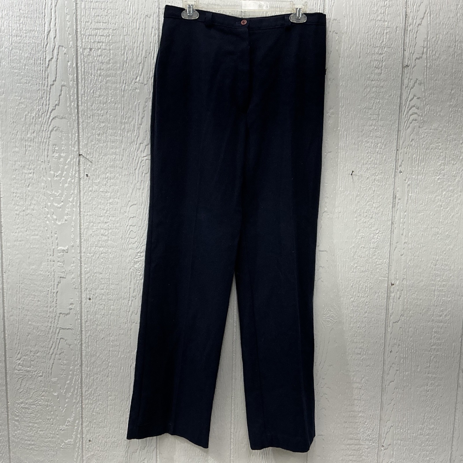 CLOTHE HER RUSS TOGS 2Pc Suit Pants Slacks 30×32 Blazer Womens Navy Sz M