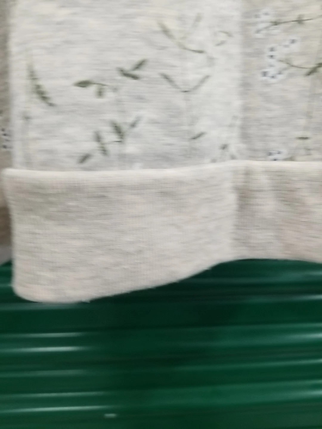 Womans Vintage Blair Gray Herb Wildflowers Floral Sweater XlG