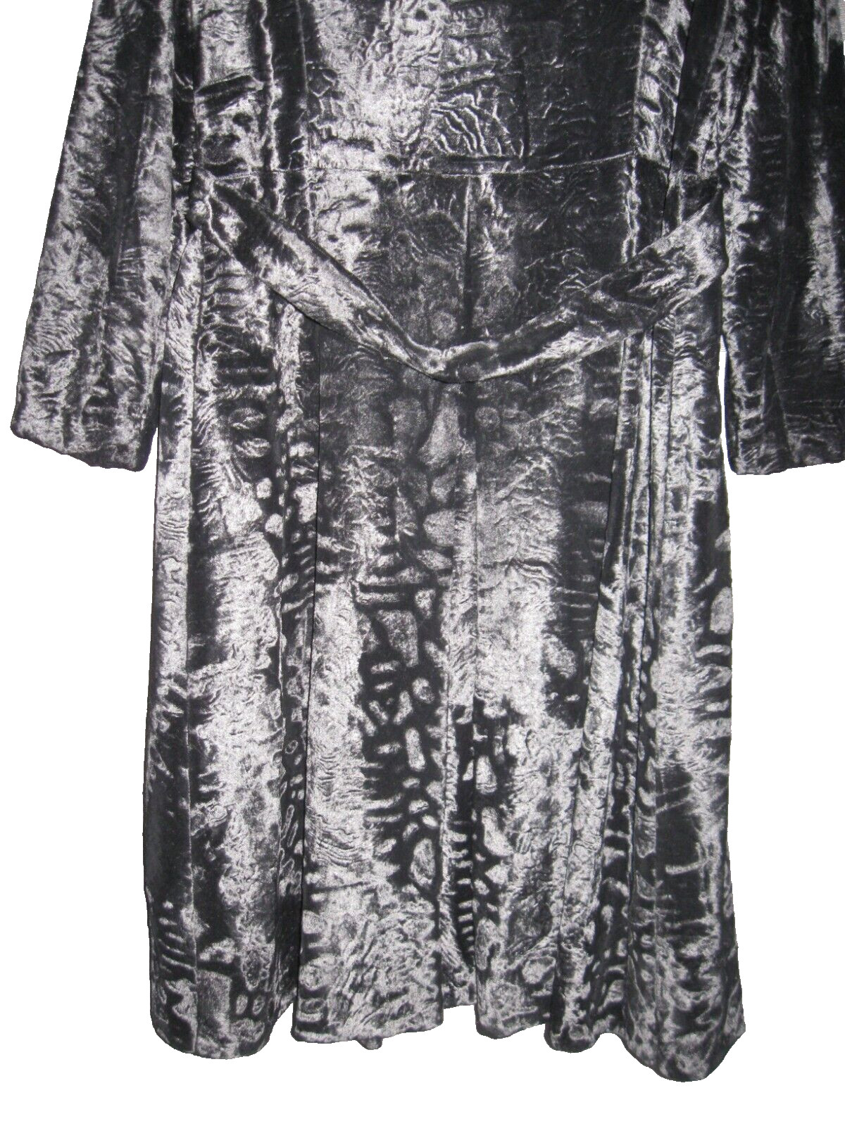 Vintage 1960&rsquo;s Black Crushed Velvet Coat Montaldo&rsquo;s & Borella Sportowne England