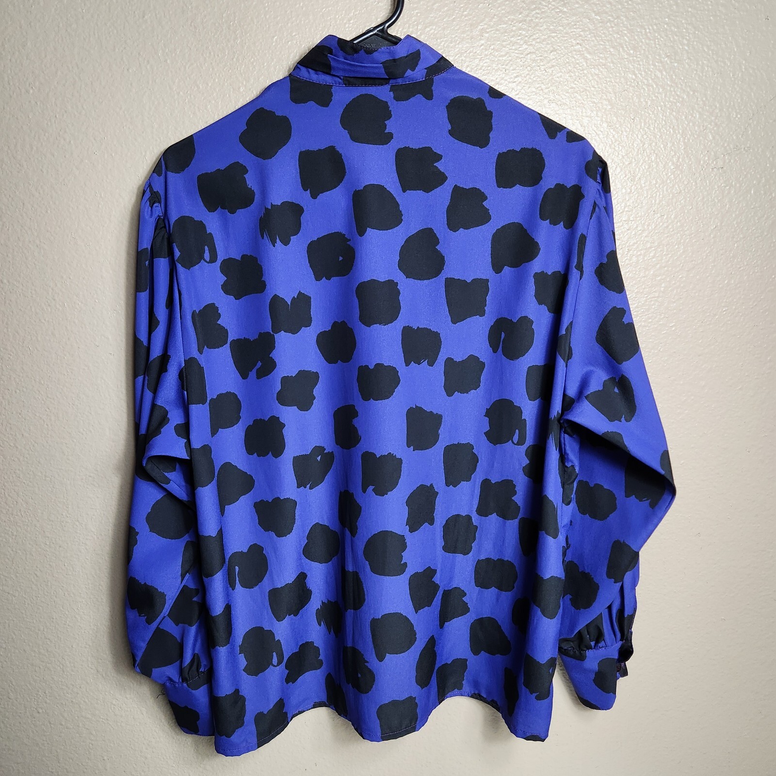 Galeries Lafayette Collection VTG Wmns Purple/Black Abstract Blouse-Size M/EU 40