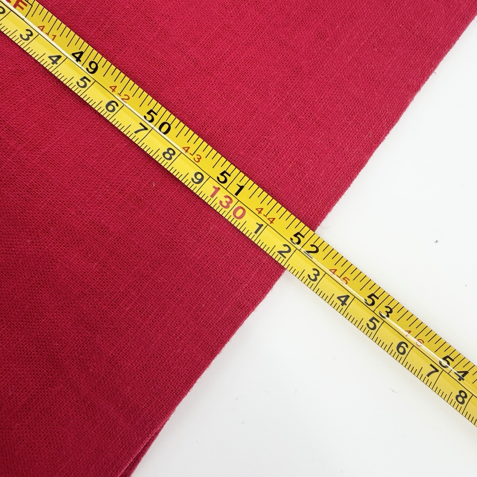 Vintage Studio C Plus 2pc Linen Blend Maxi Dress Blouse Set Red 22W 3X Pleated