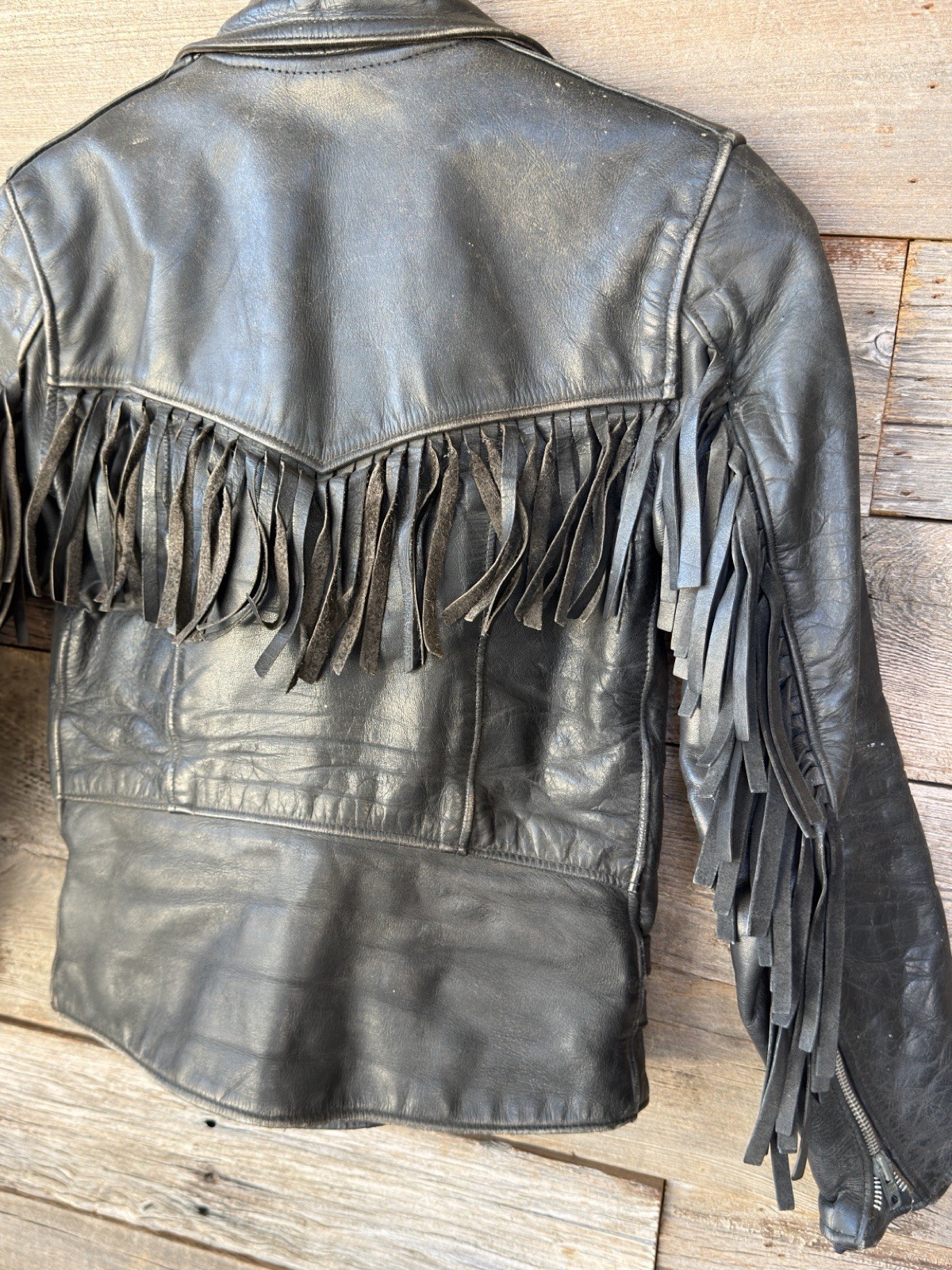 Vintage Rivett’s London Fringed Leather Motorcycle Jacket | 59 Club & BSA Pins