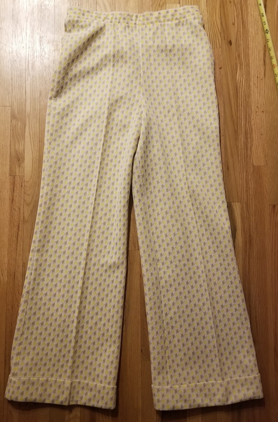 NOS Vintage 1970s Stockton Womens Size 13/14 Polyester Wide Bottom Cuffed Pants