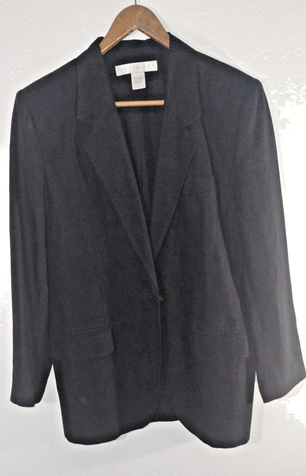 Vintage Womans black jacket the limited size medium 55% Linen 45% rayon