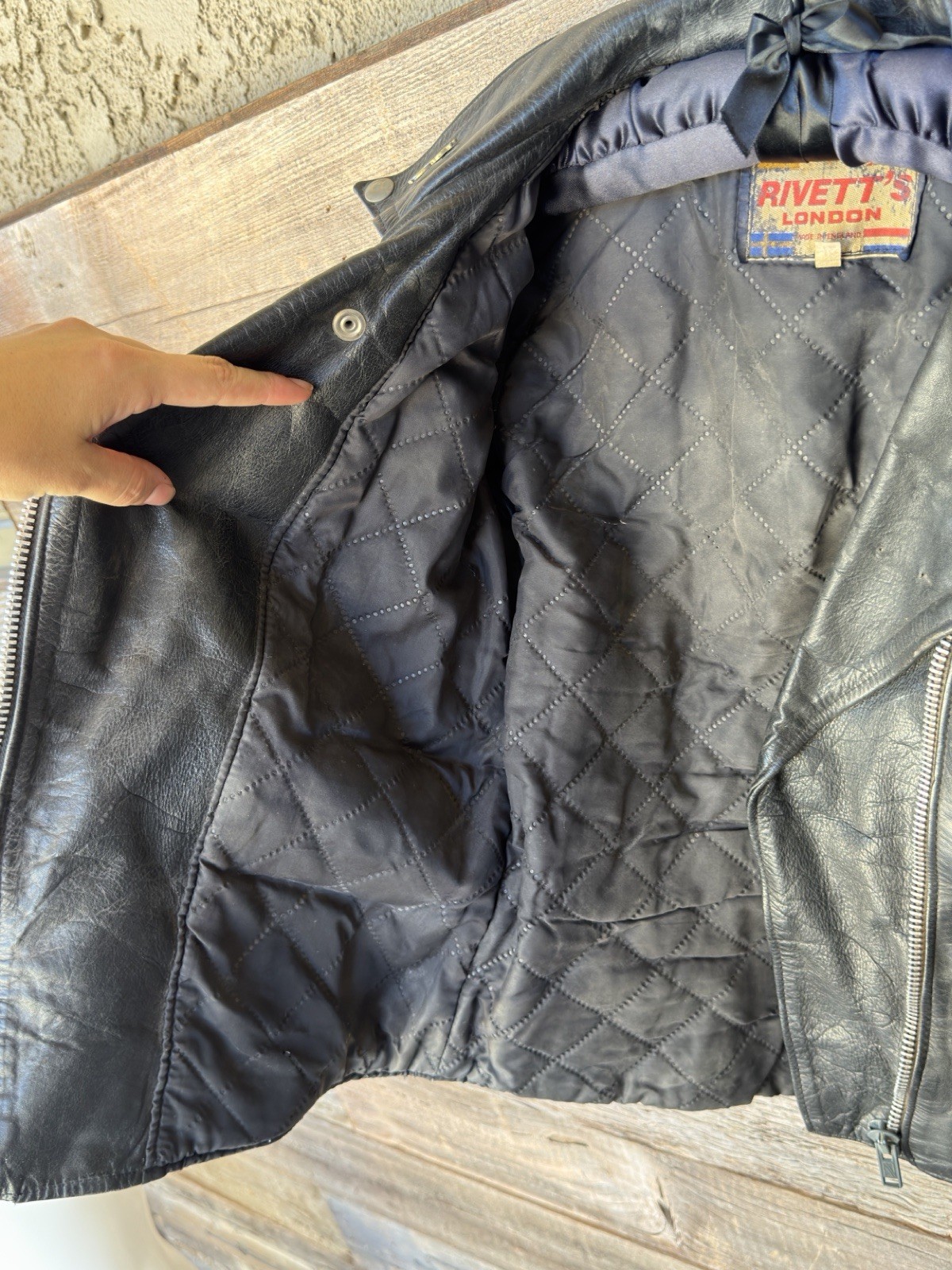 Vintage Rivett’s London Fringed Leather Motorcycle Jacket | 59 Club & BSA Pins