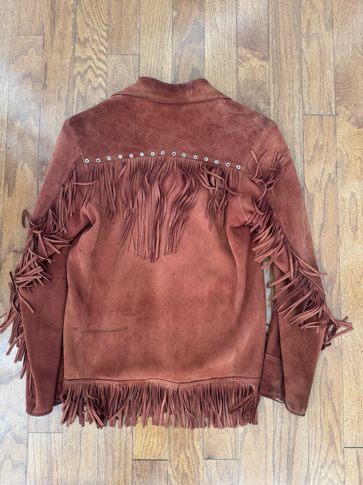 Vintage 1960s Sylvia Mexico Suede Fringe Jacket Boho Western