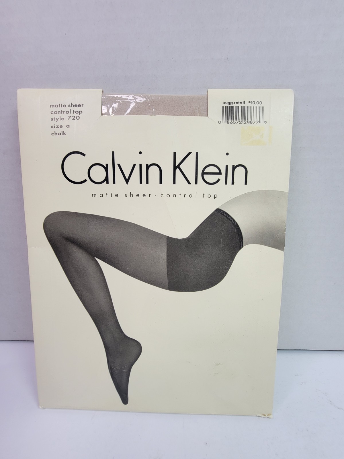 Vintage Calvin Klein Matte Sheer Control Top Pantyhose Size A Chalk Style 720…