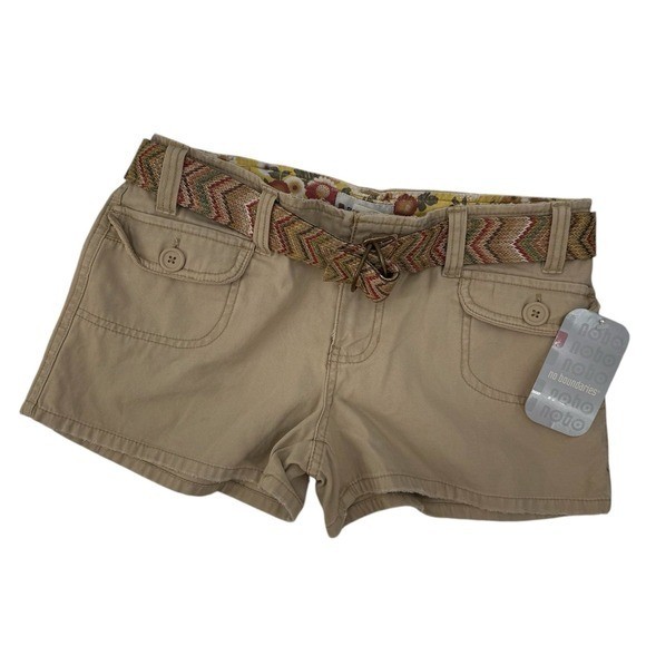 Vintage juniors no boundaries micro mini shorts with belt y2k size 9