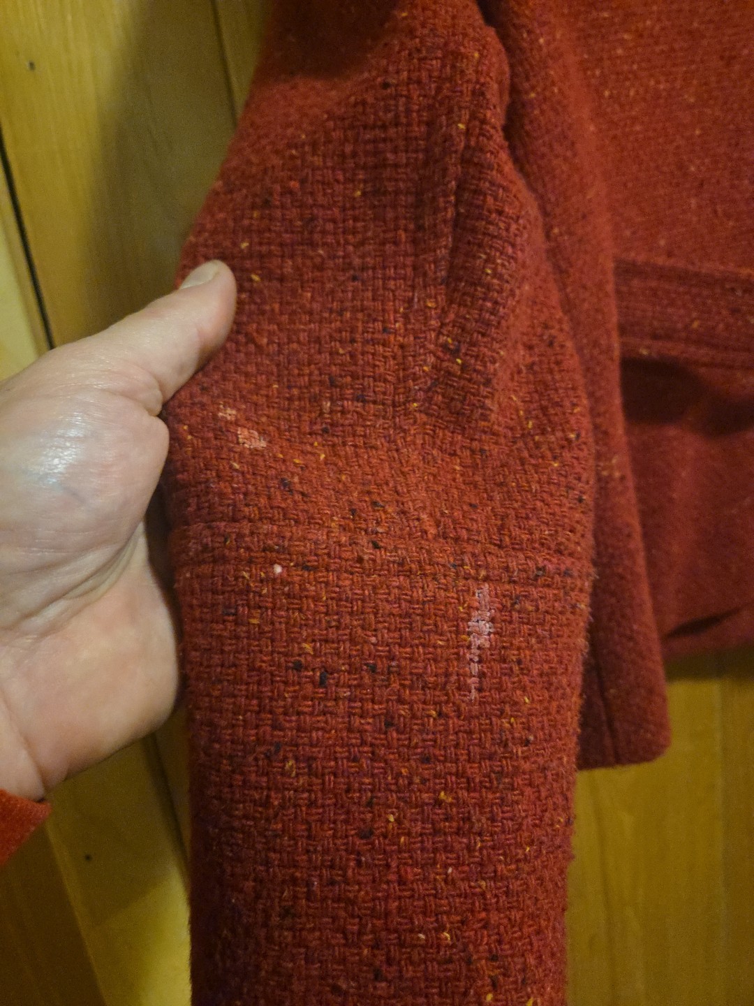 True Vintage Jonathan Michael 70s 80s Size 4 Blended Wool Button Red Coat 19×24