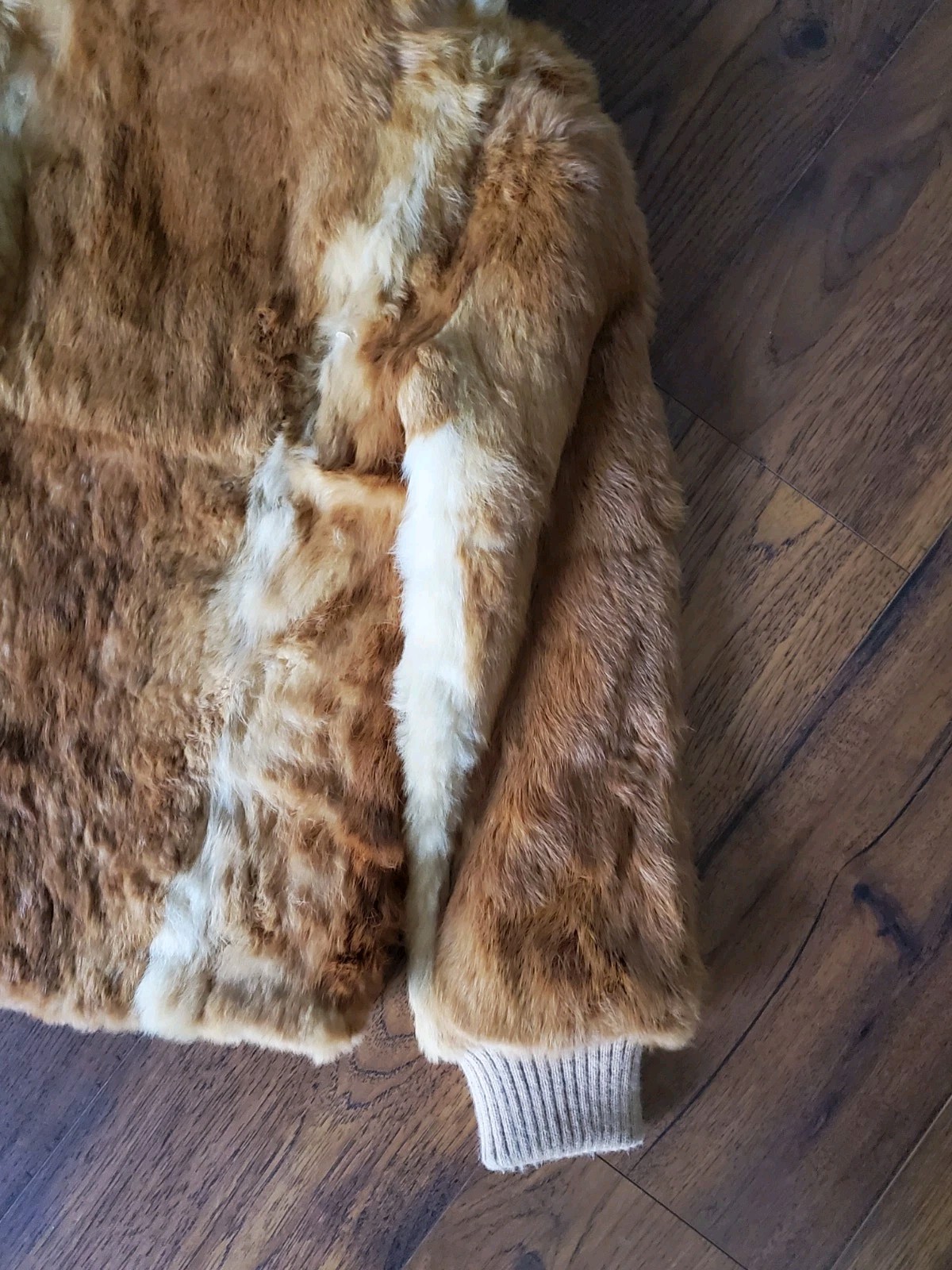 Vintage Red Fox Fur Coat W/ Pockets Zip Up Hooded