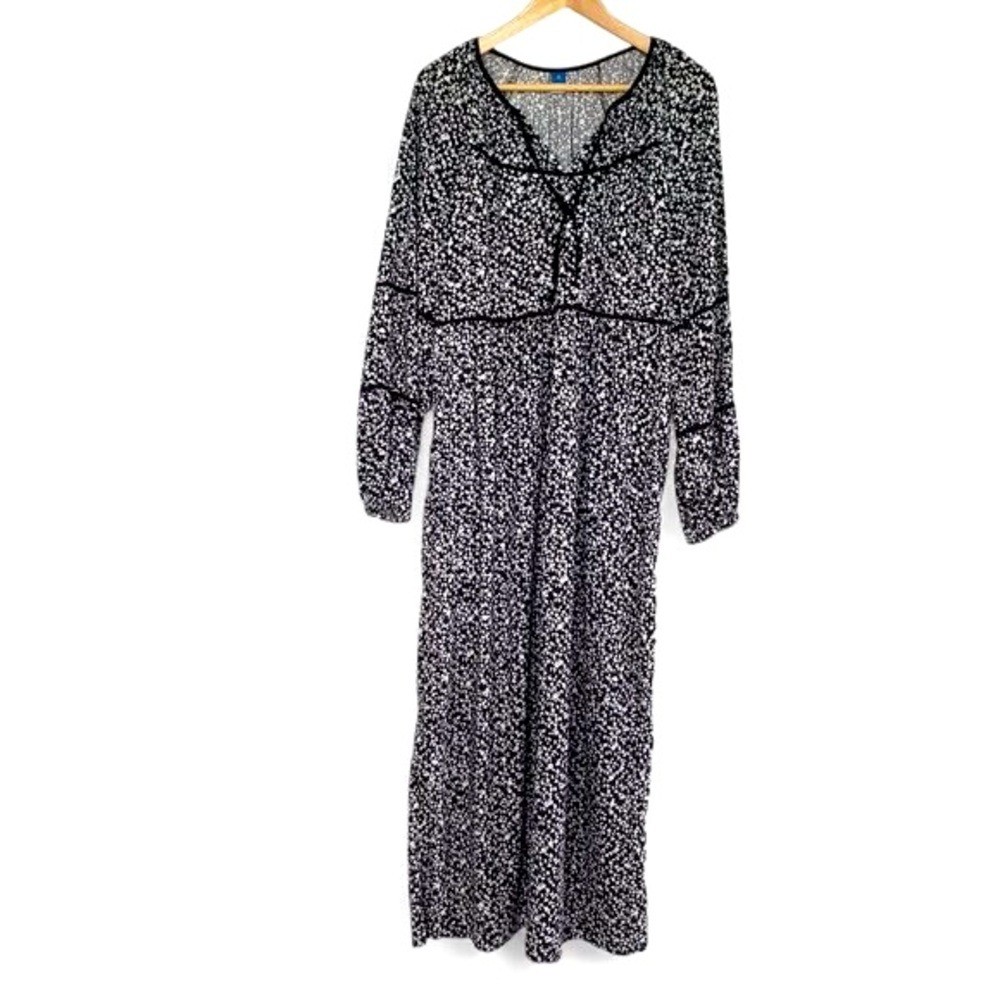 NWT Old Navy Maxi Dress Women&rsquo;s Puff Sleeve Floral Print Prairie Country MT