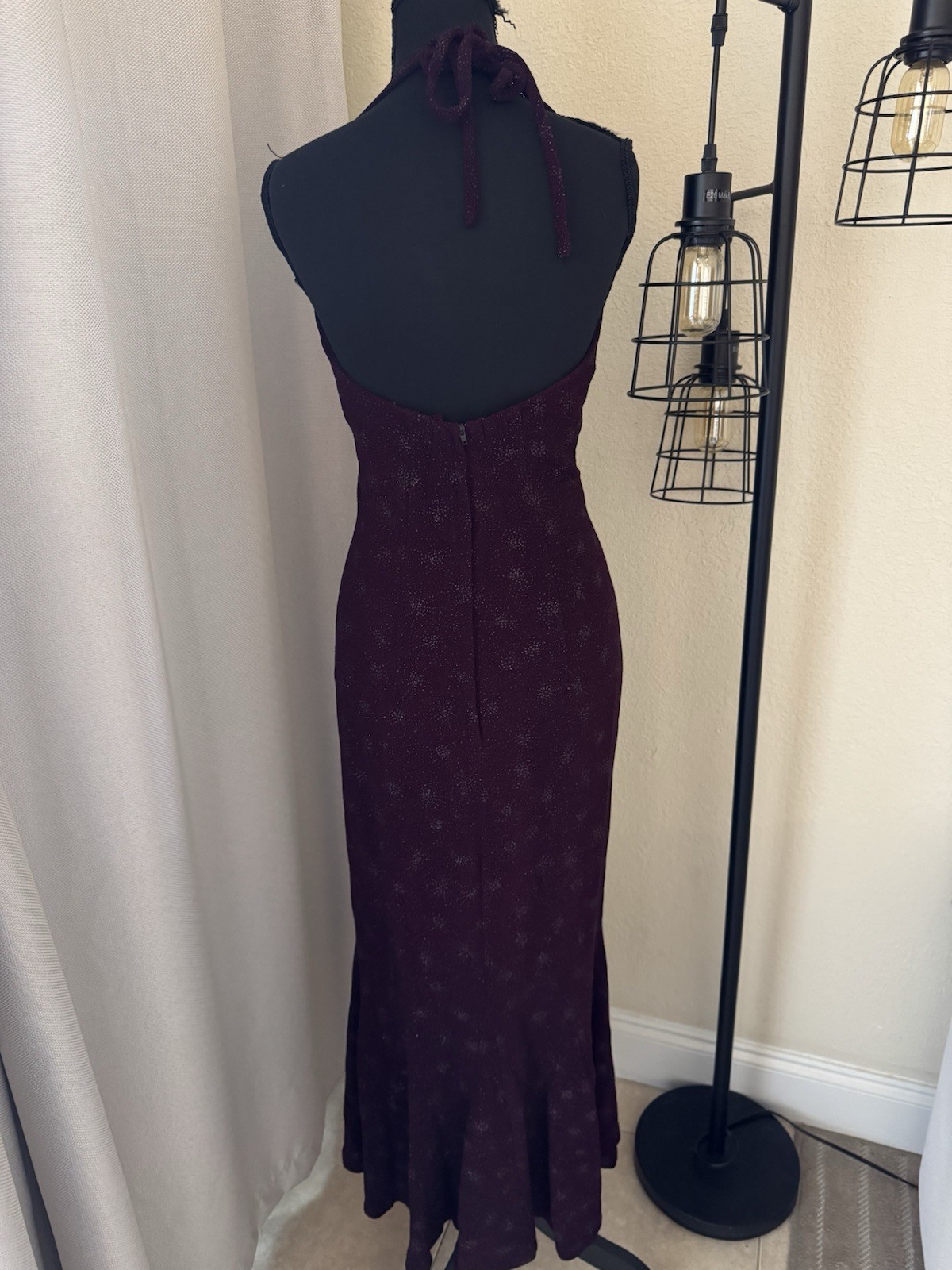 Vintage Scott McClintock Millennium 2000 Halter Mermaid Gown Dress Size 8