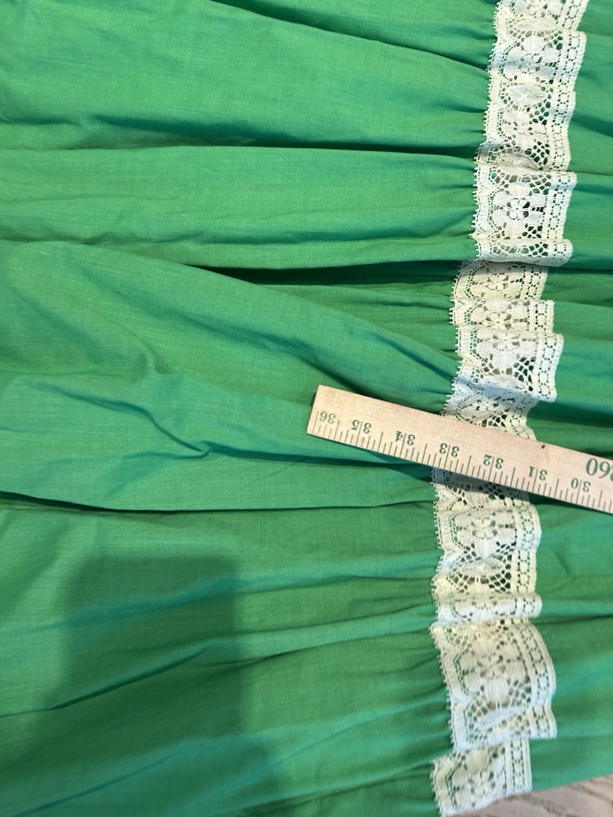 Vintage 1970’s Denise L Dress Women’s Green Halter Lace Maxi Everyday