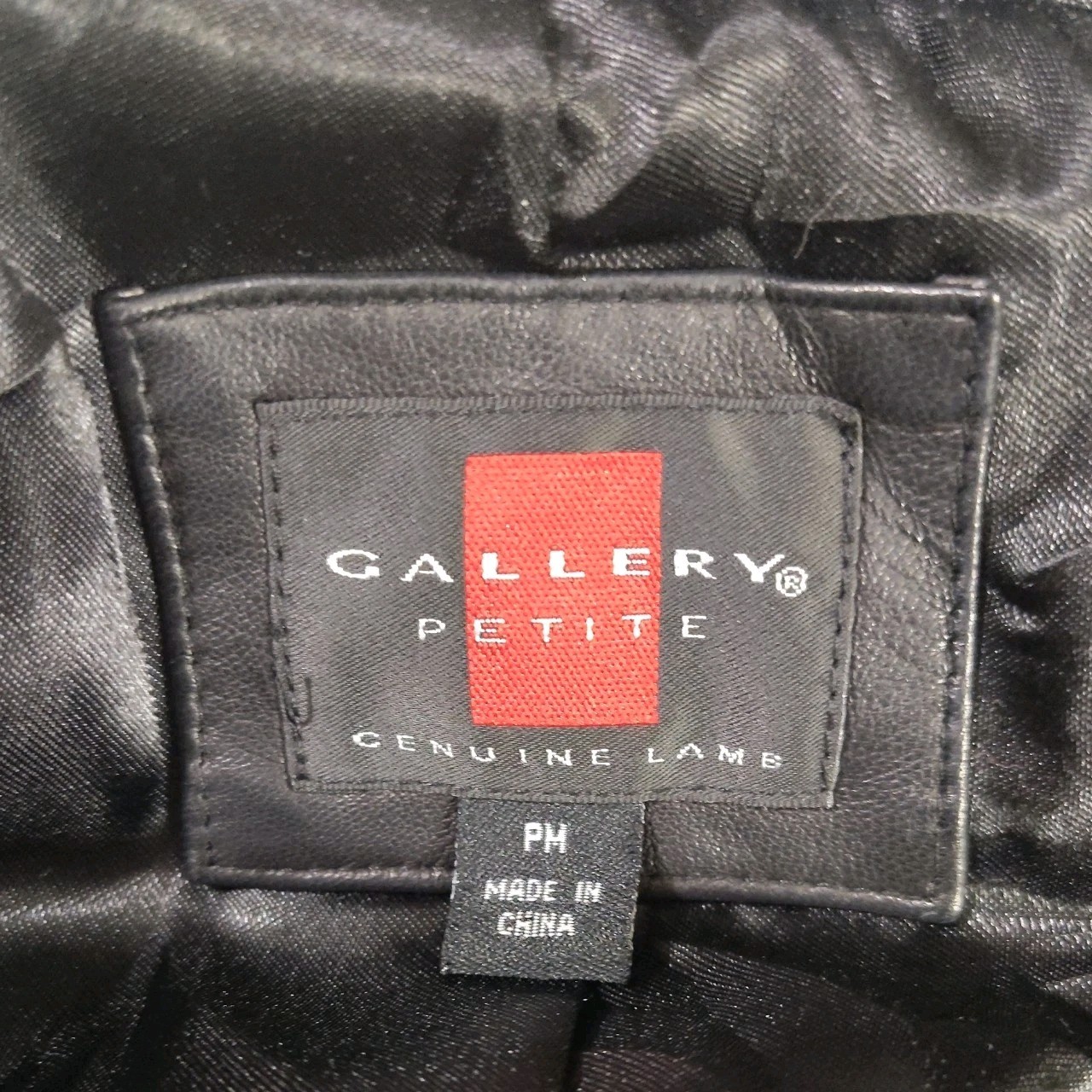 Gallery Lamb Skin Leather Jacket Size Petite Medium