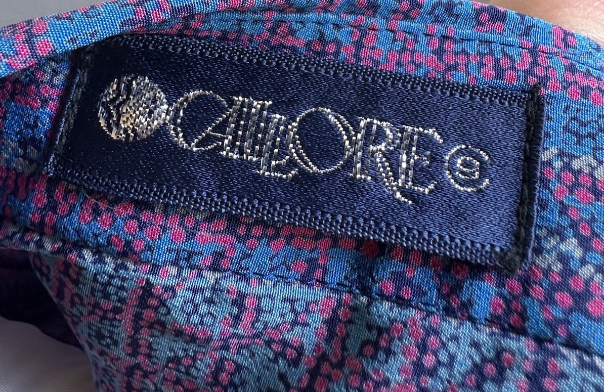 Vintage Callore Japan Geometric Button Up Blouse Mod Retro 70s 80s