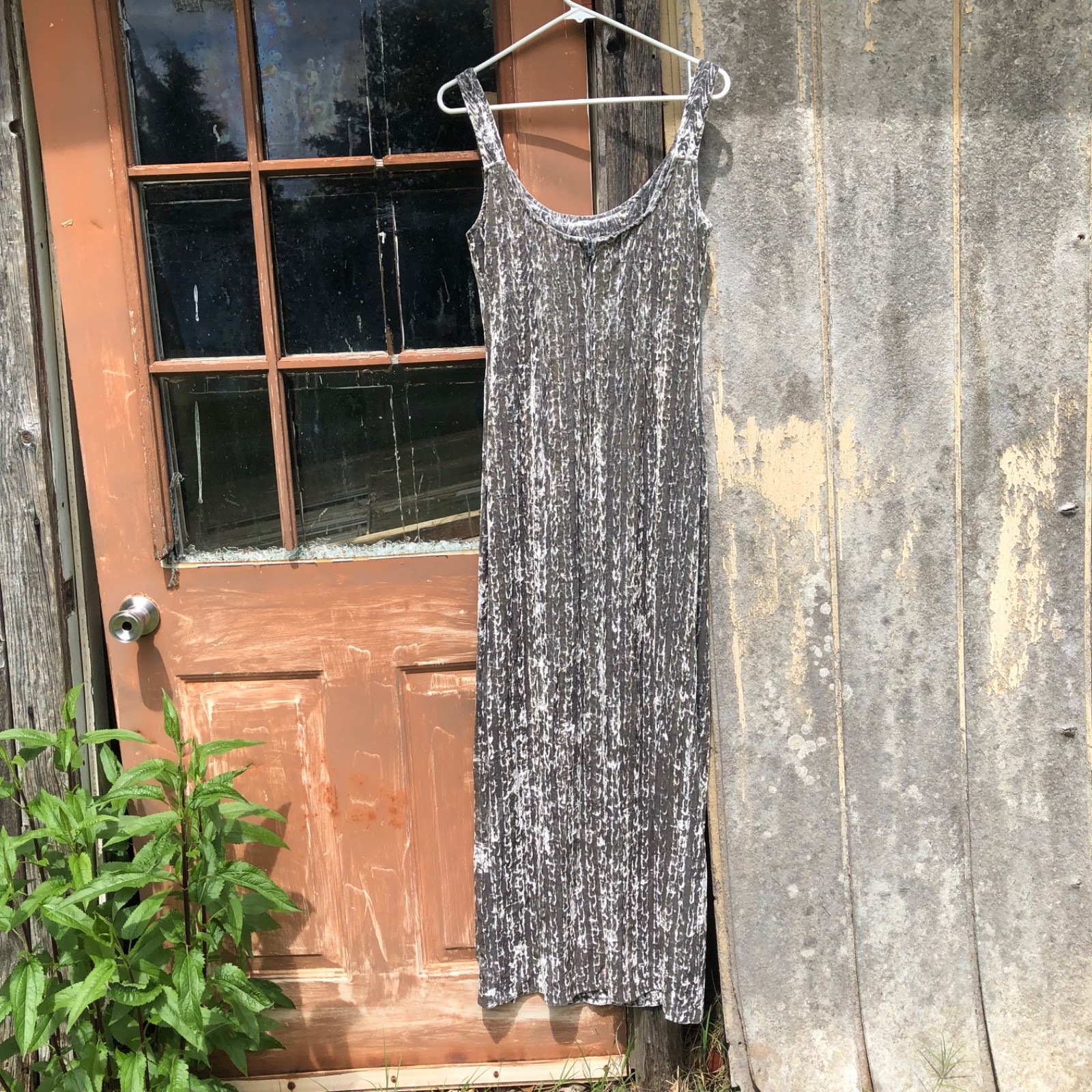 90&rsquo;s Vtg Metallic Velvet Burnout Dress Gown Maxi Fairy Boho Bride Goth Y2K