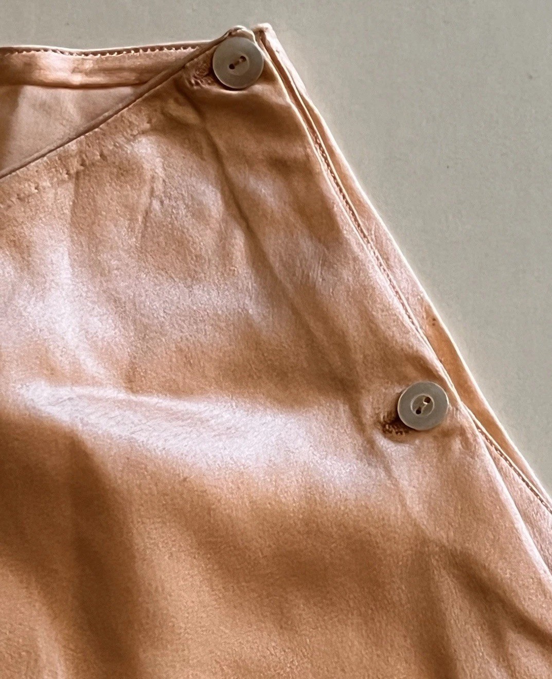 Vintage Peach Satin Silk Lace Tap Pants Knickers Boudoir Lingerie