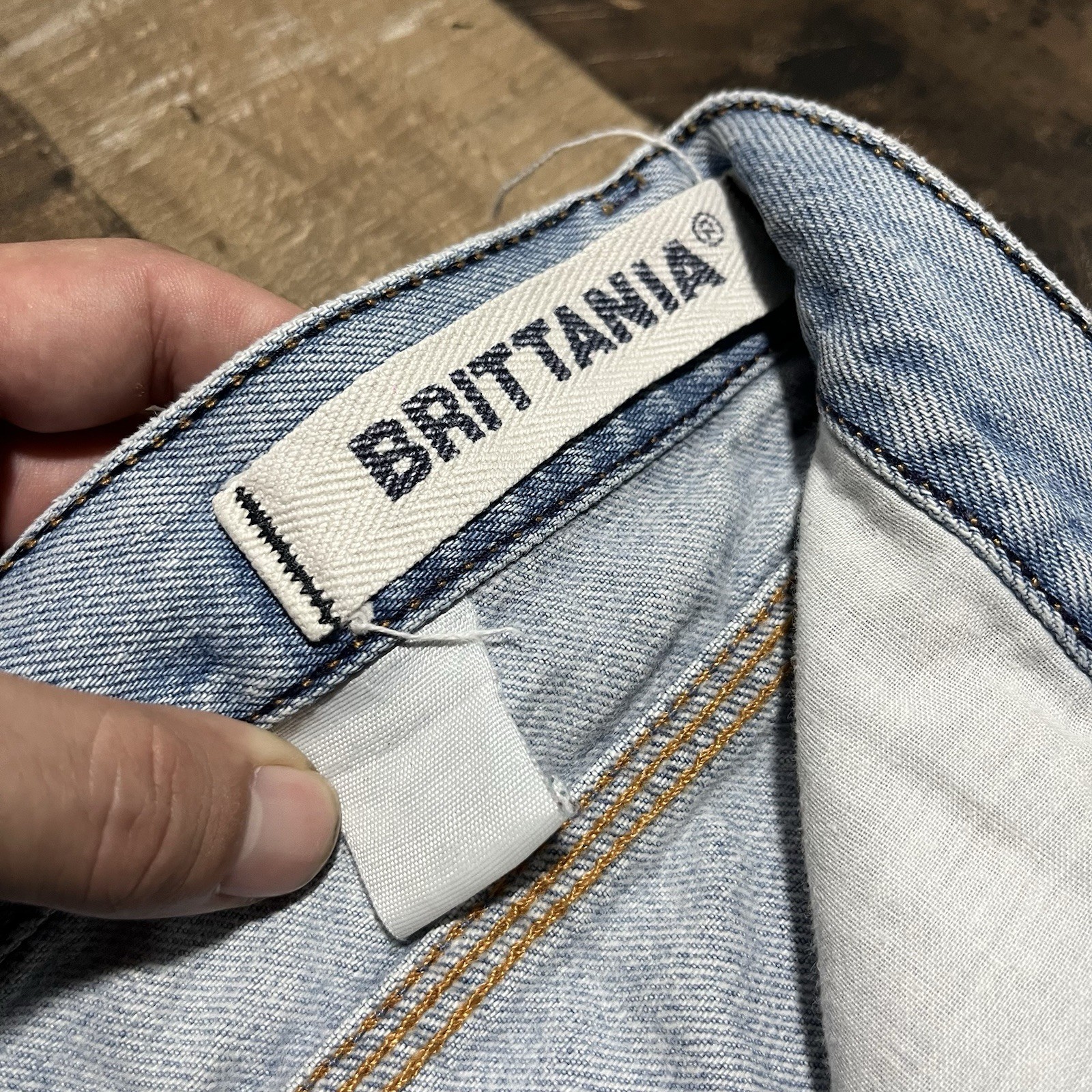 Vintage Brittania Flared Jeans Light Wash High Waisted Hippie Denim 70’s