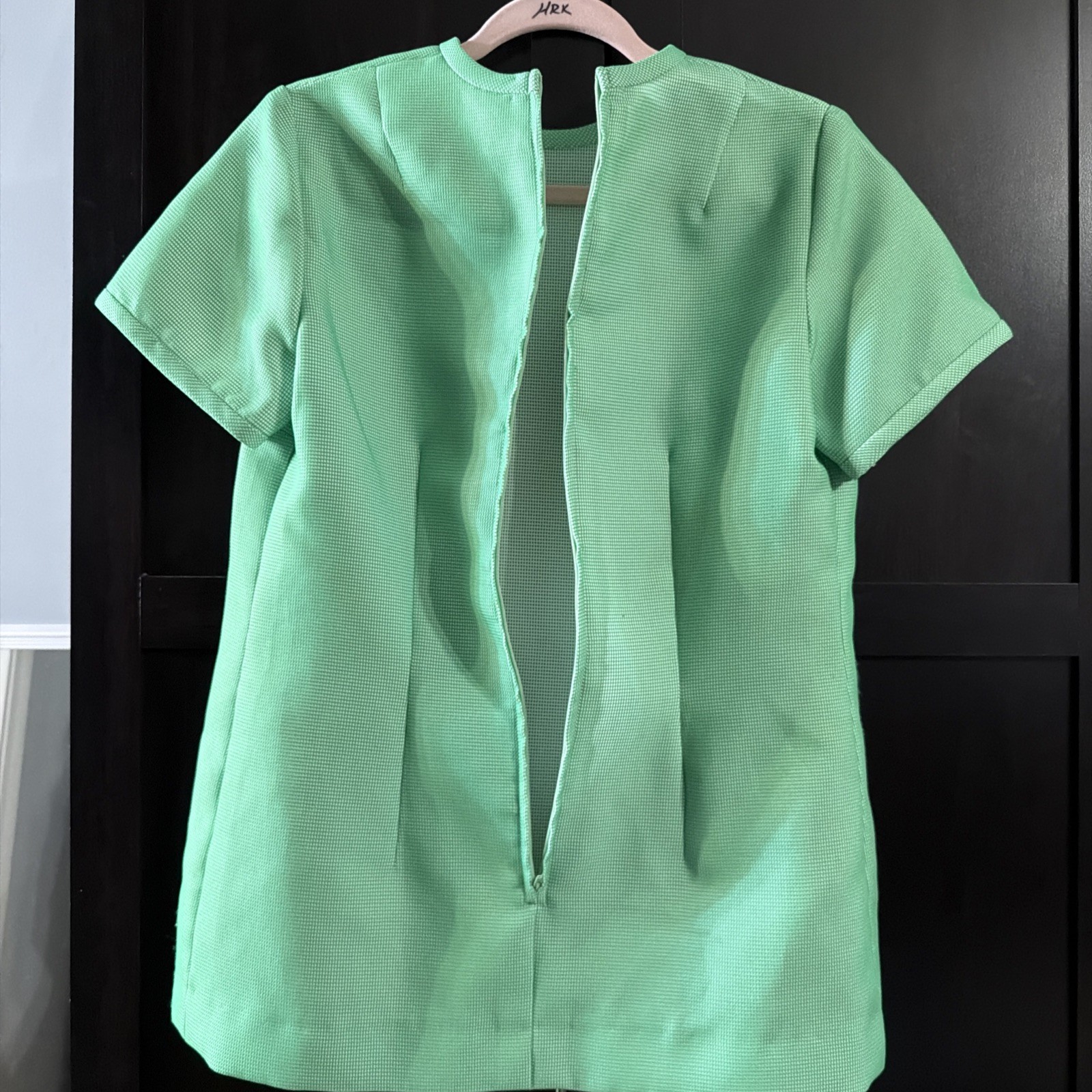 Vintage 1960’s Handmade Top Blouse With Zippered Back Size XS/S