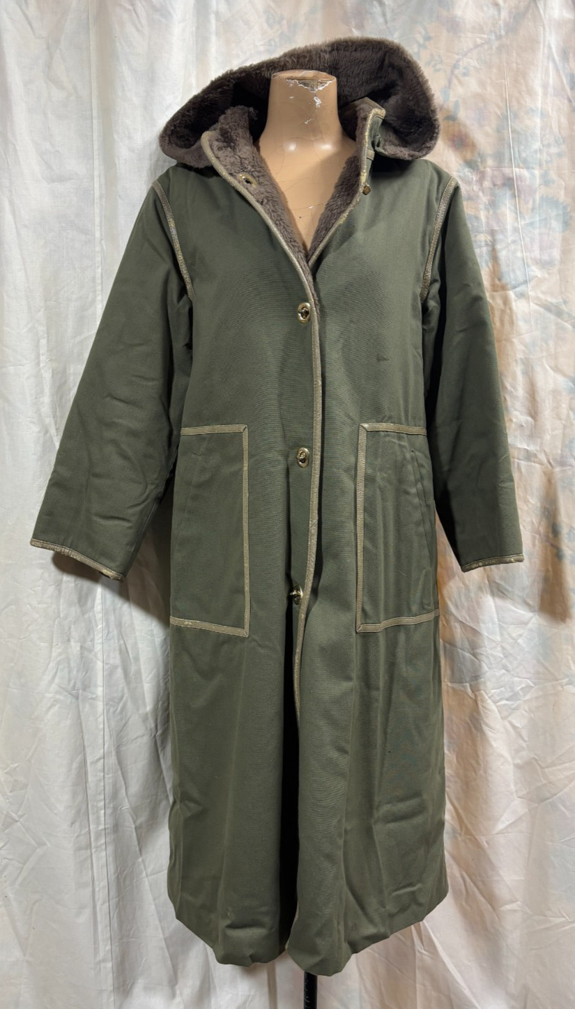 Vintage 1970&rsquo;s Bonnie Cashin Russ Taylor Khaki Canvas Coat Original Labels As Is