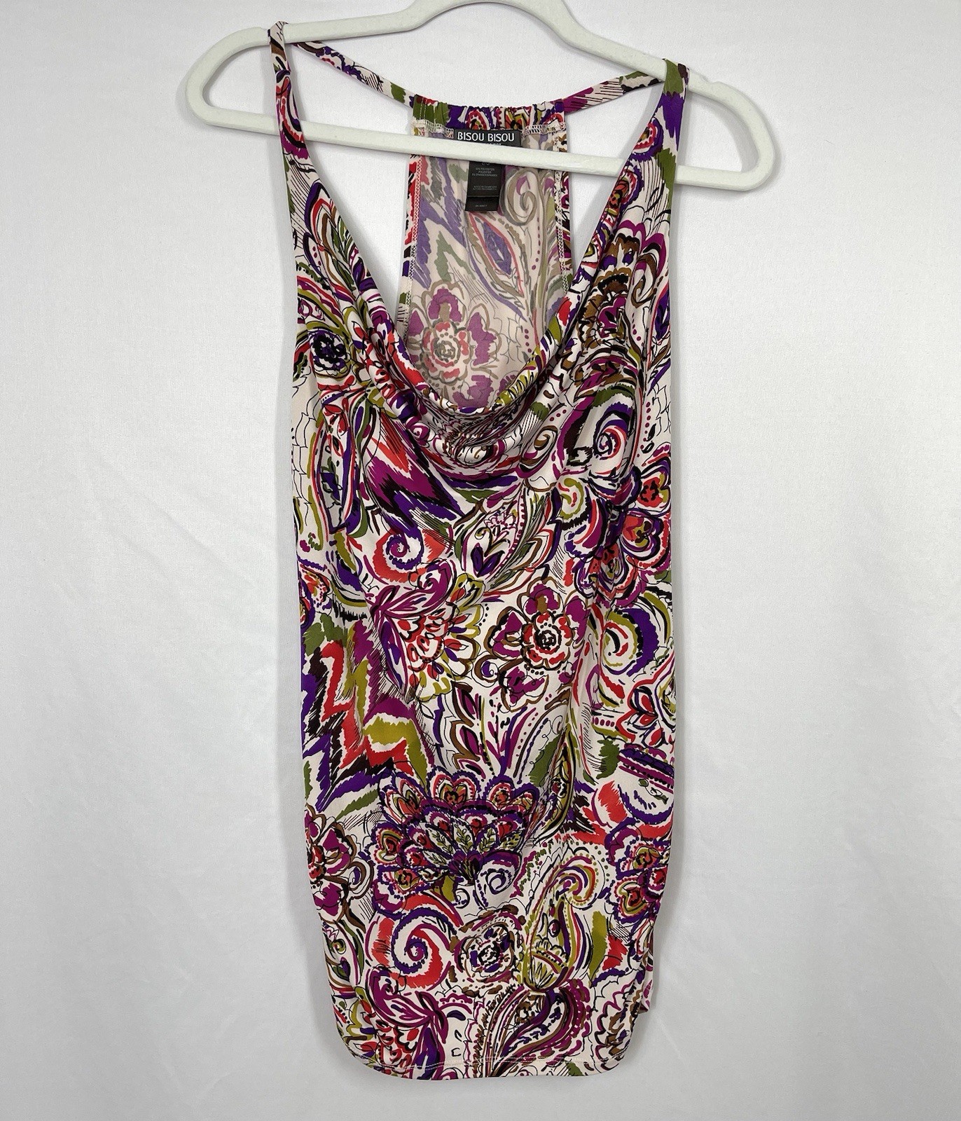 Bisou Bisou Women&rsquo;s Large Paisley Mini Halter Dress Clubbing Y2K Vintage