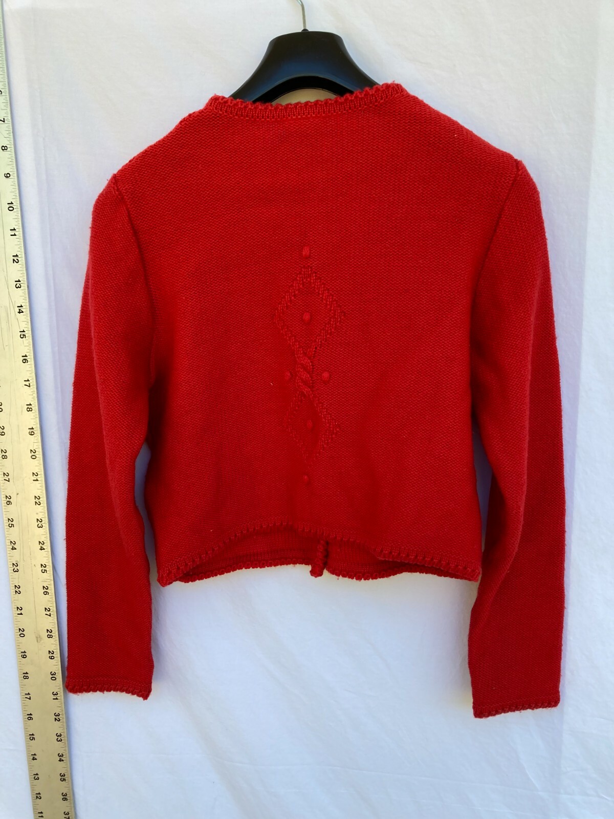 Vintage KOBLEDER STRICKMODE Red Knit Sweater sz 8 Made in Austria BxJ