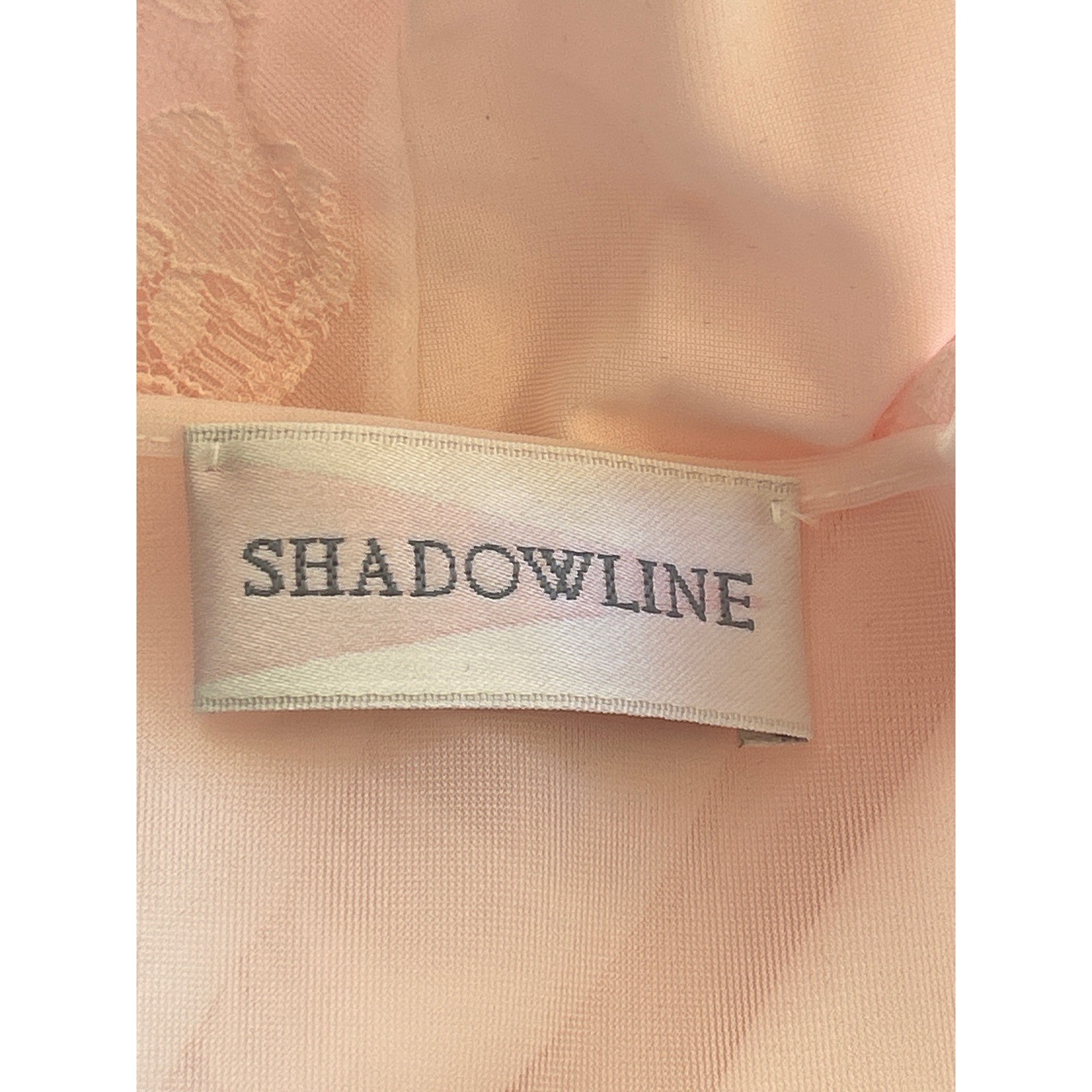Vintage Shadowline Peignoir Set Pink Lace Coquette Romantic Sleepwear