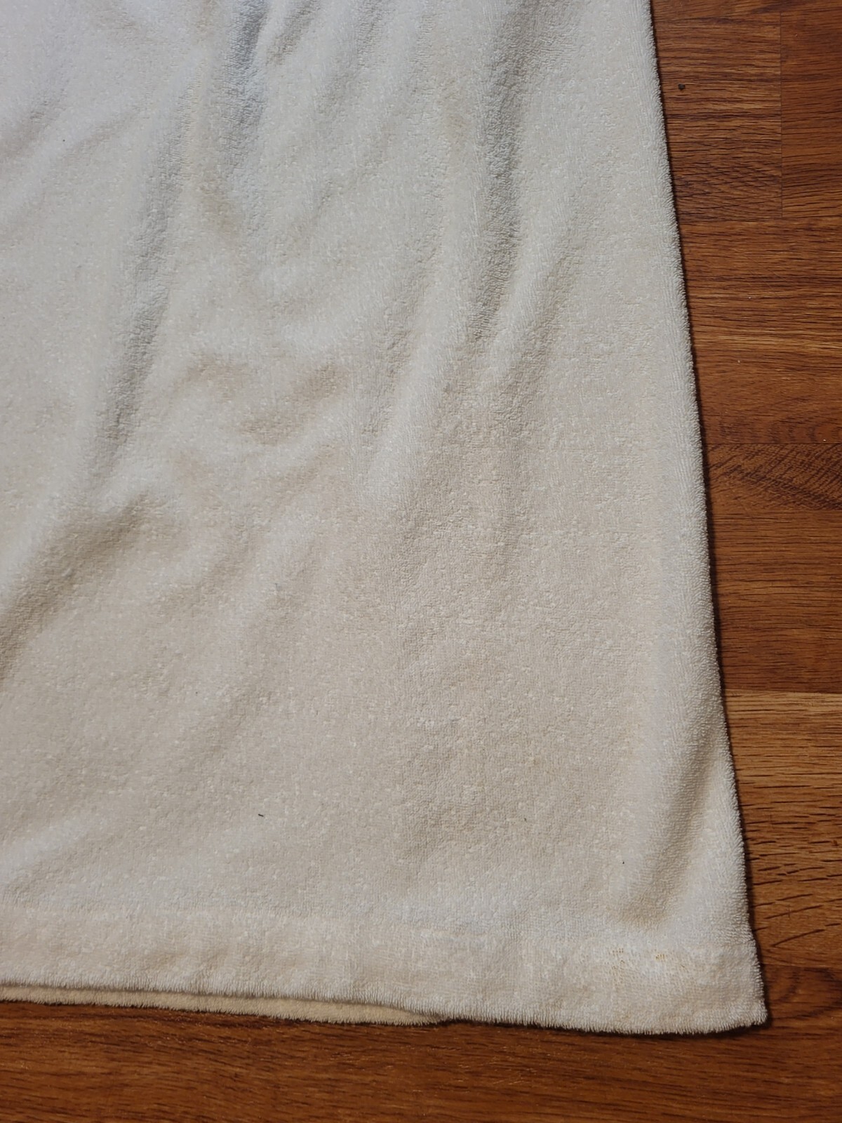 Vintage David Brown Ivory Embroidered Puffed Sleeves Mumu Dress Terrycloth