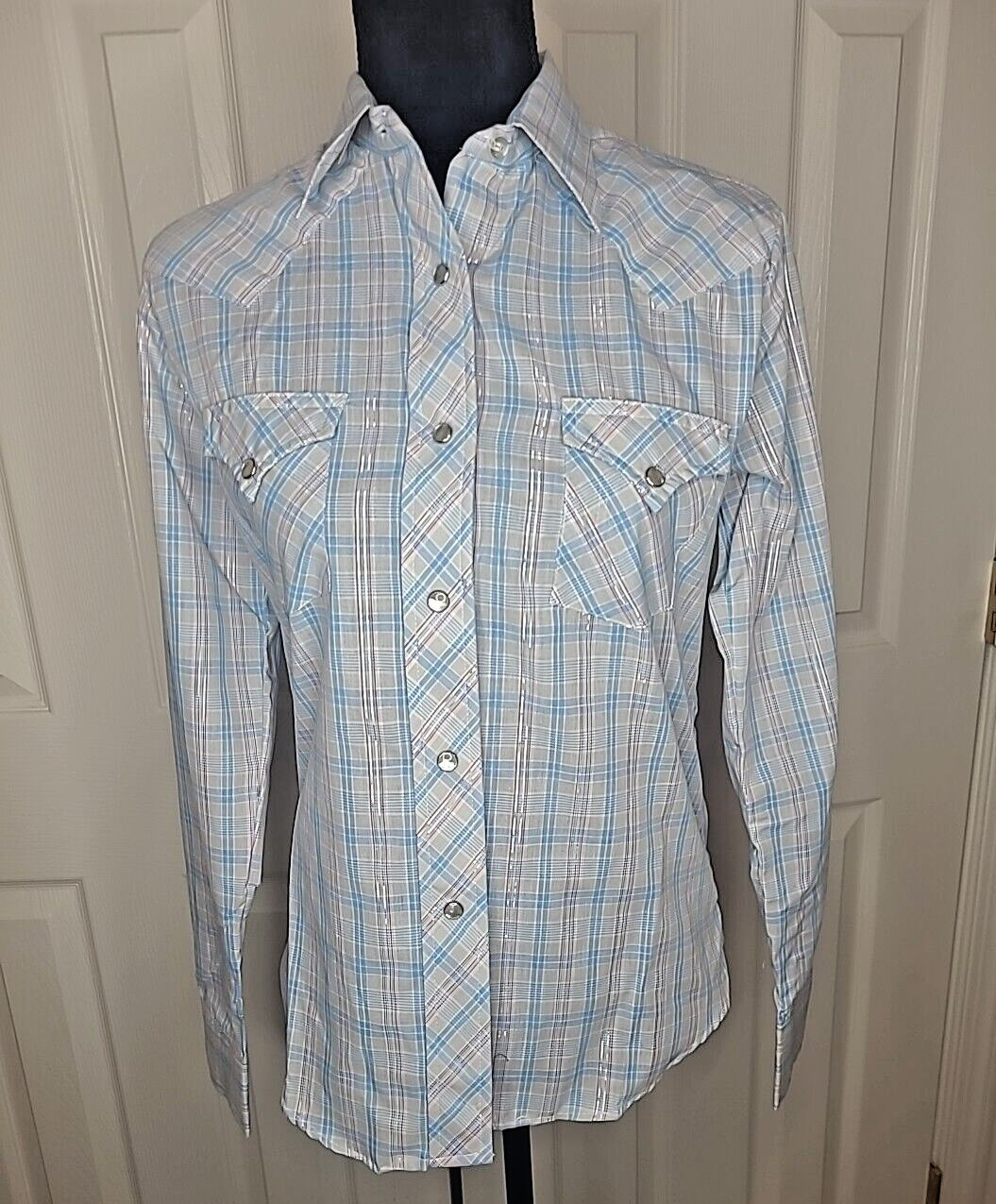 USA Vintage Ely Plains Western Women&rsquo;s Long Sleeve Pearlized Snap Shirt 11/12