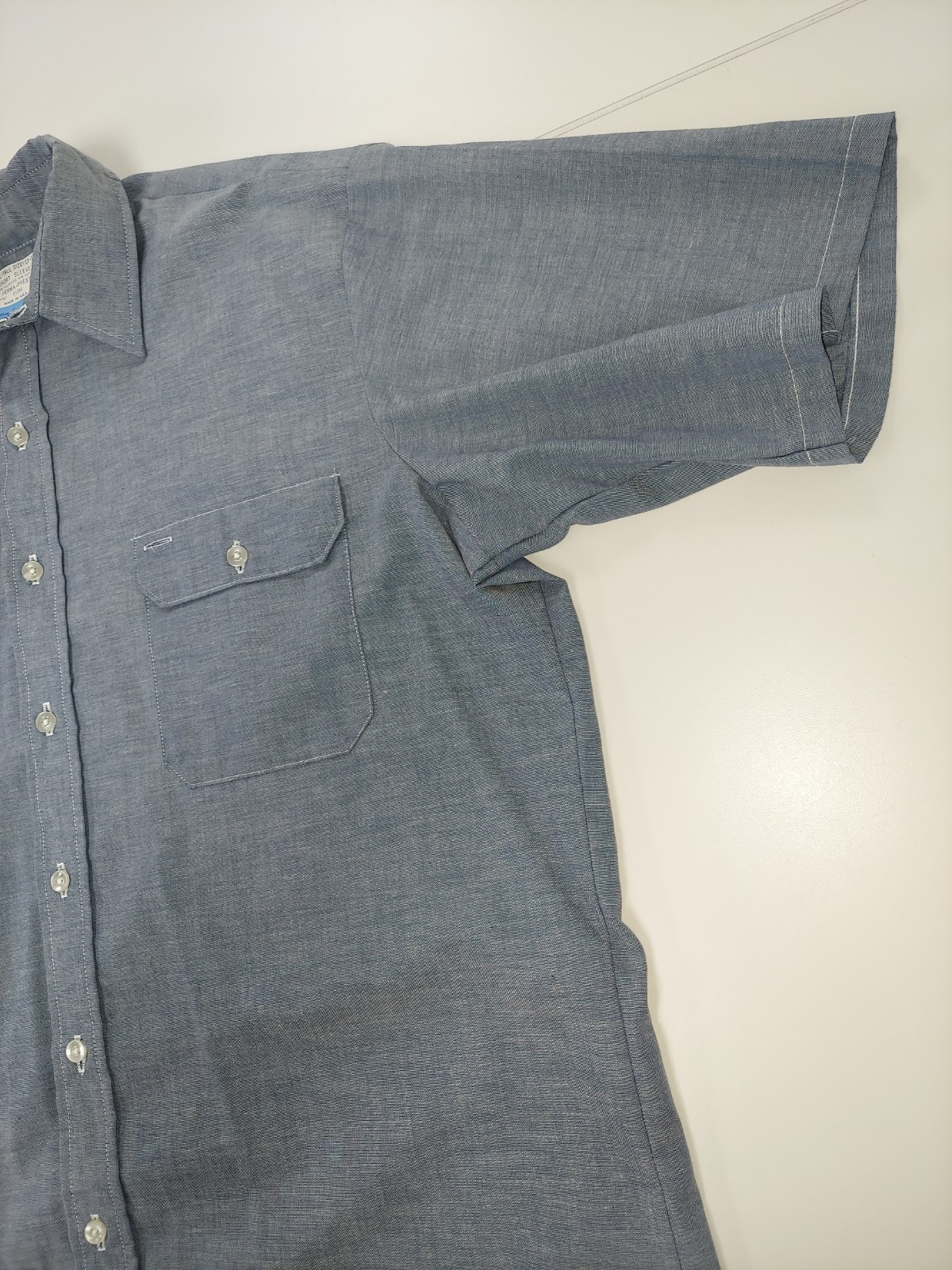 Vintage Sears Fieldmaster Chambray Button Up Horse Patriotic Western Boho Native