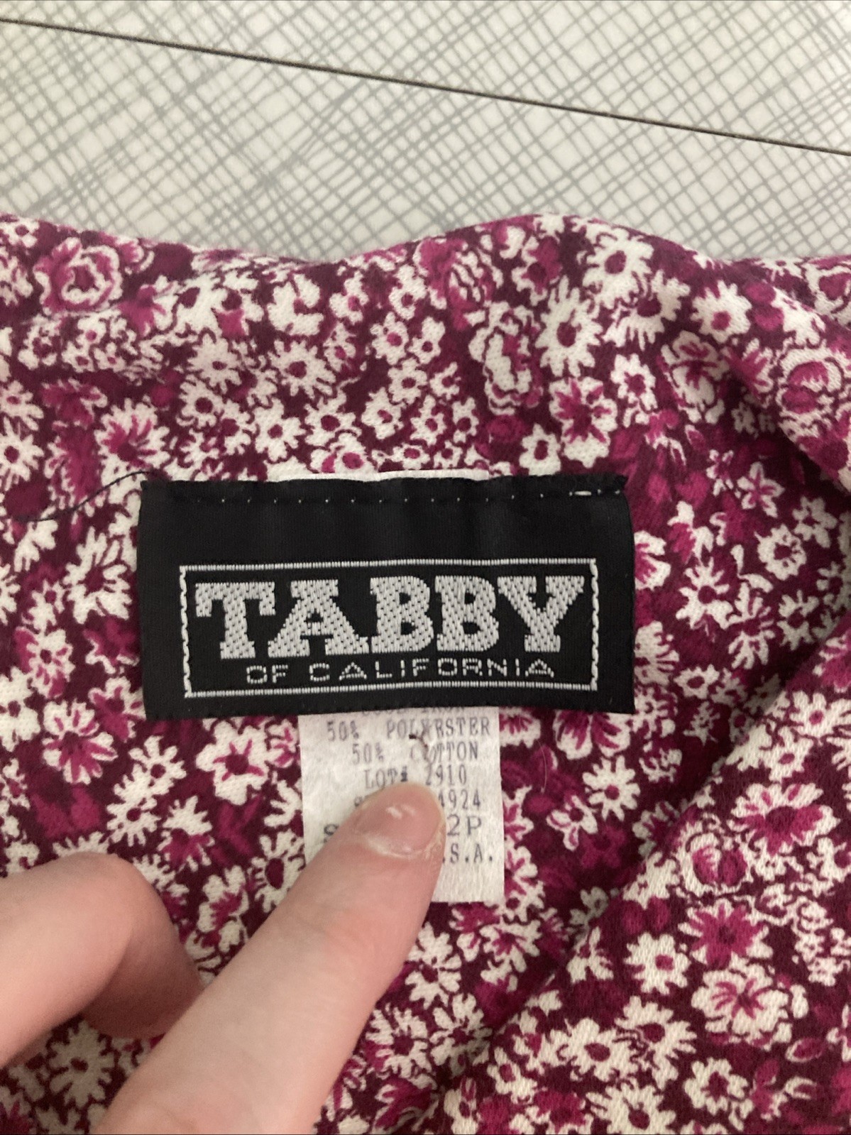 Vtg 80s Tabby of California Floral Button Down Midi Dress 12P EUC Cottagecore