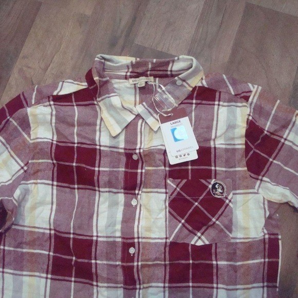 FSU SEMINOLES FLORIDA STATE WOMENS UG FLANNEL SHIRT VINTAGE Y2K 00S L7