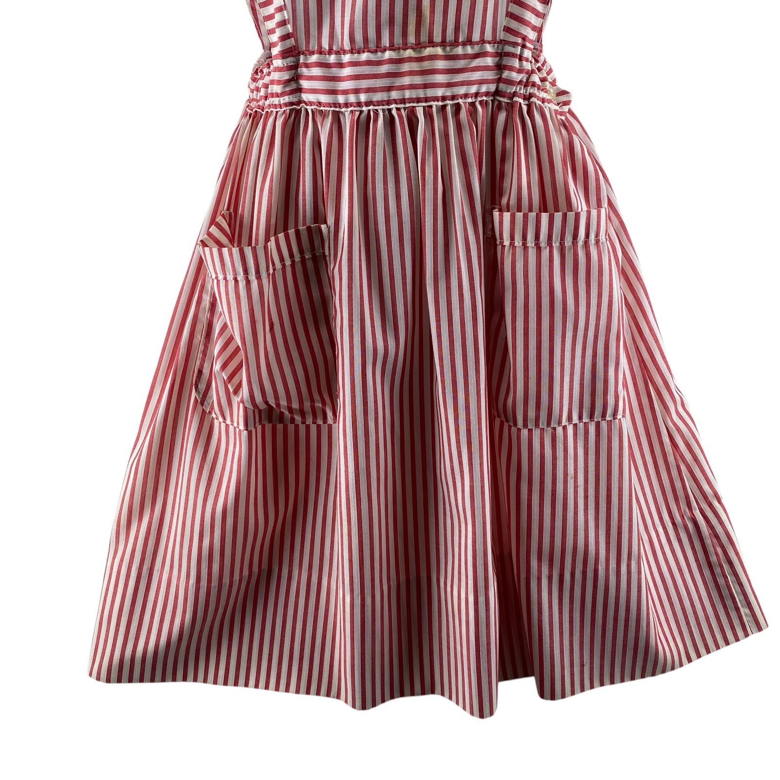 Candy Striper Vintage Volunteer Uniform Jumper Medium Pink White Fashion Seal