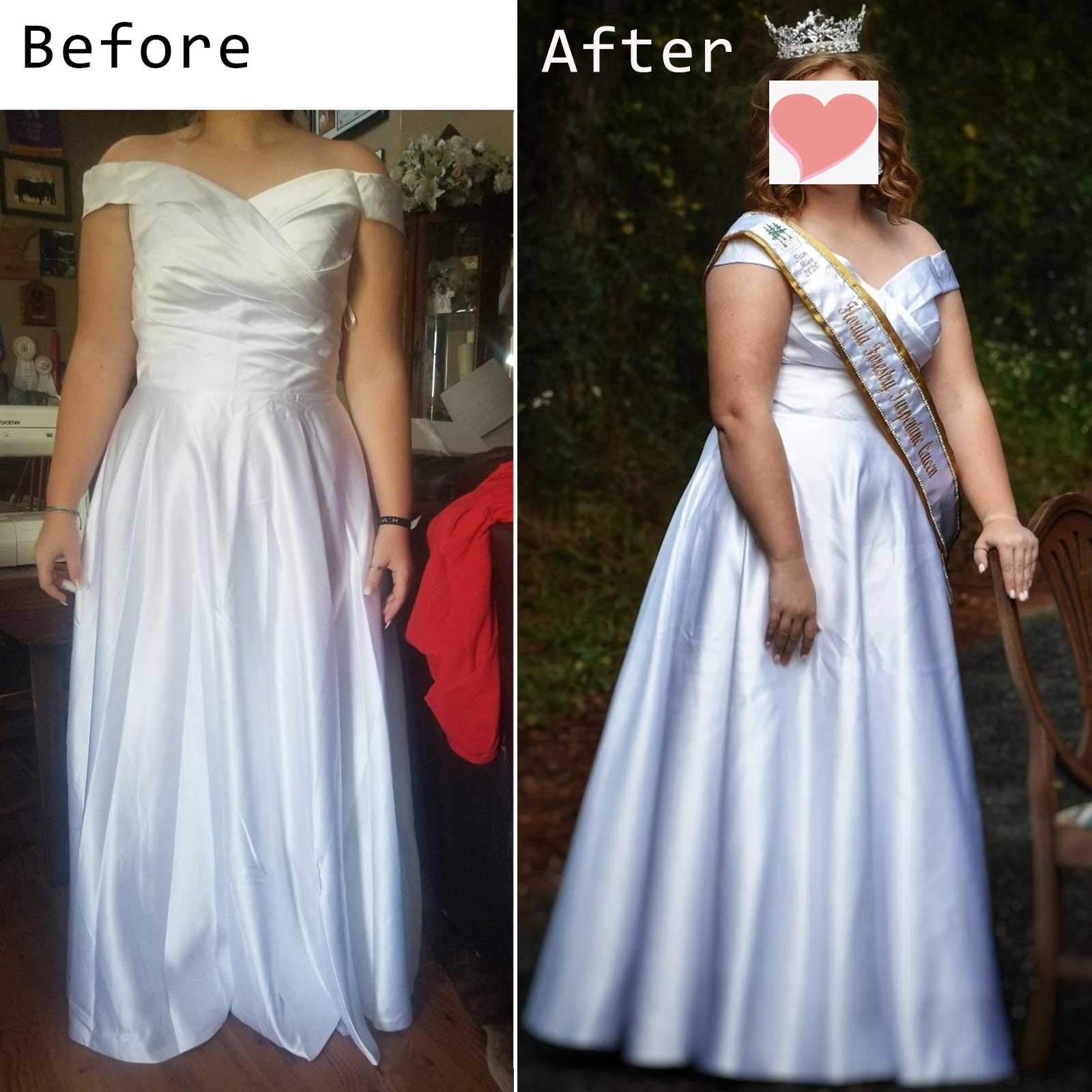 Hoopless Maxi Crinoline Wedding Underskirt Petticoat Evening (L/XL, White)