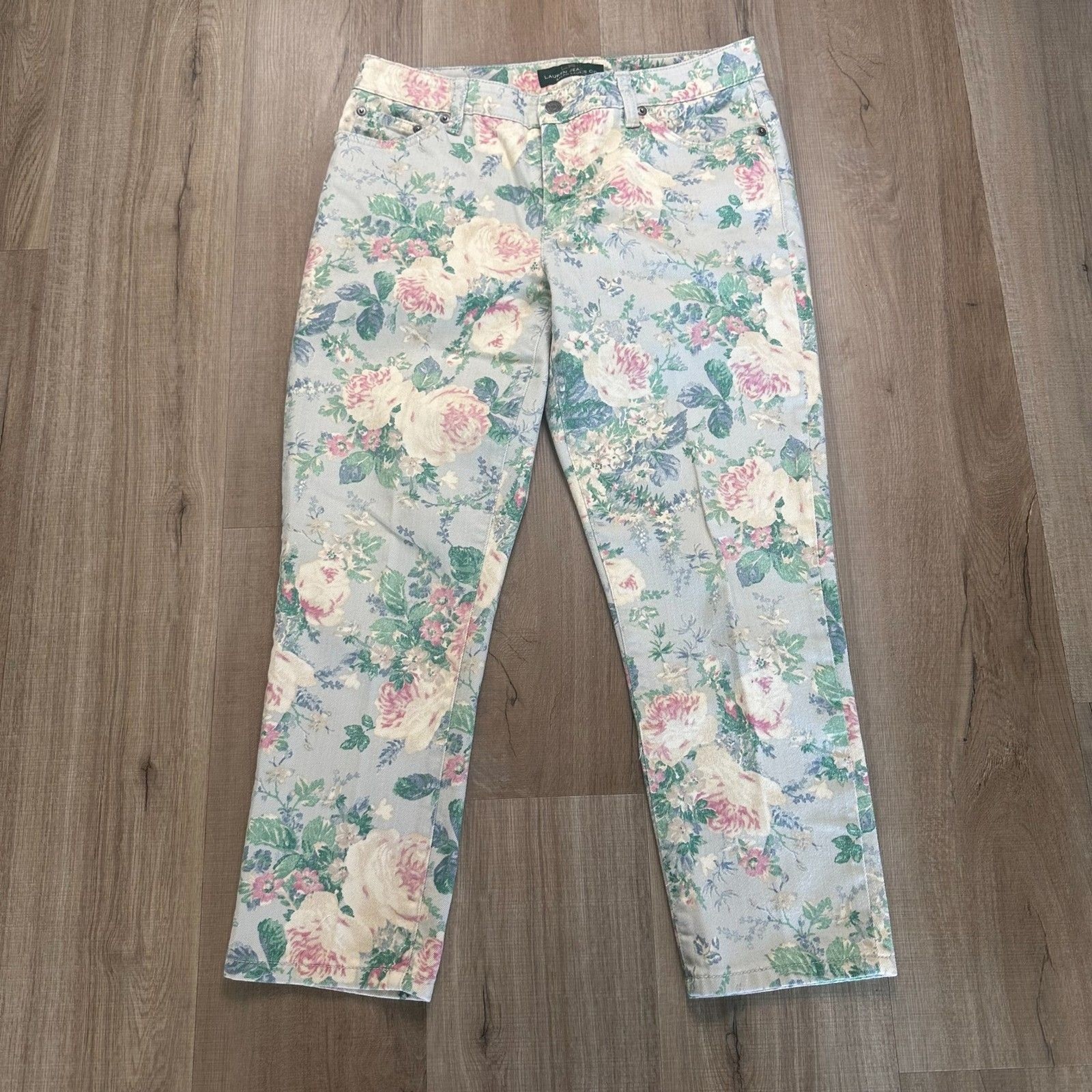 Vintage 90s Lauren Jeans Co. Ralph Lauren Floral Pattern Pants Size 6
