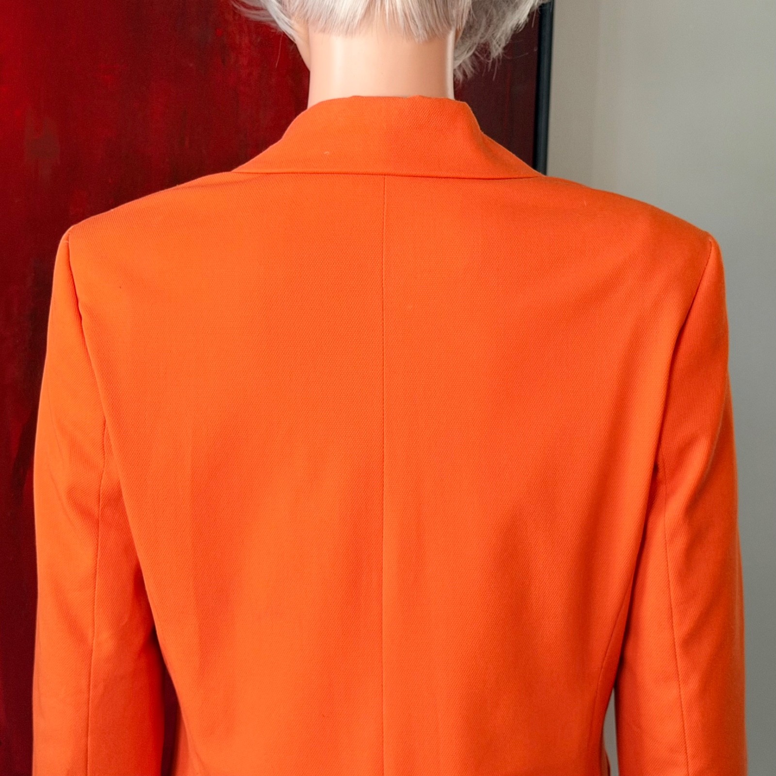 VERSACE JEANS COUTURE orange Blazer 2 button size 42 made in Italy from S/S 1996