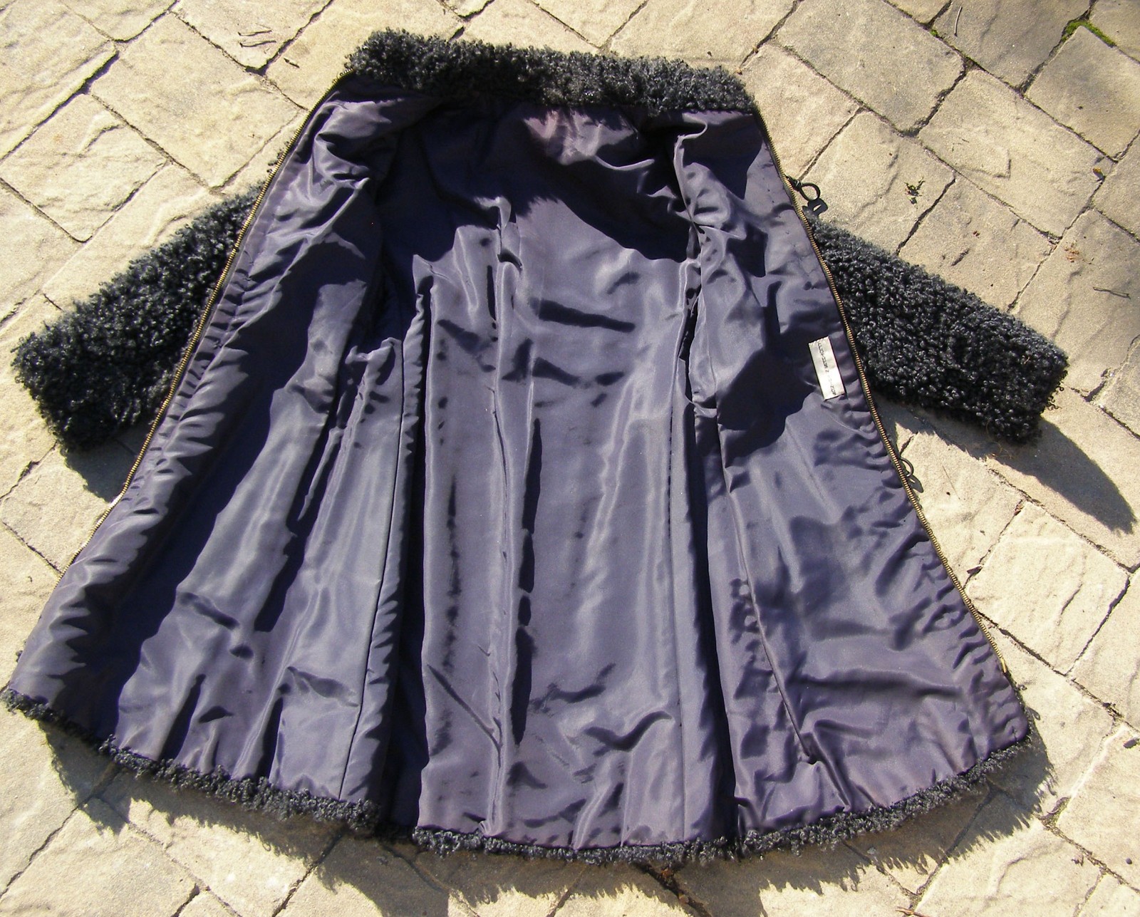 Vintage Mongolian Curley Lamb Sheep/Wool Maxie Coat 1960&rsquo;s