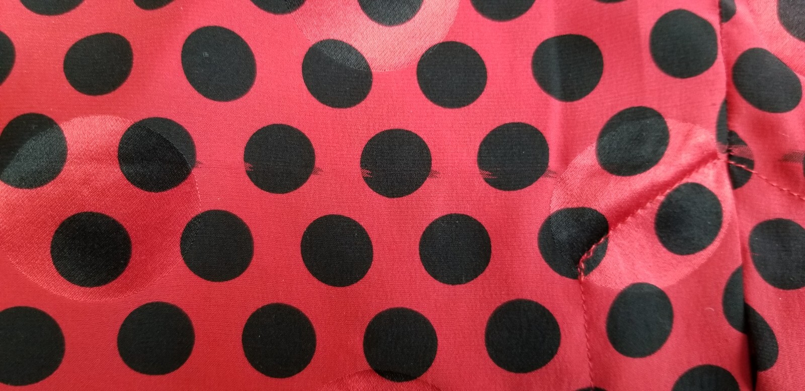 Vintage 1980&rsquo;s Emanuel Ungaro Red Black Polka Dot Silk Dress – Size S/M