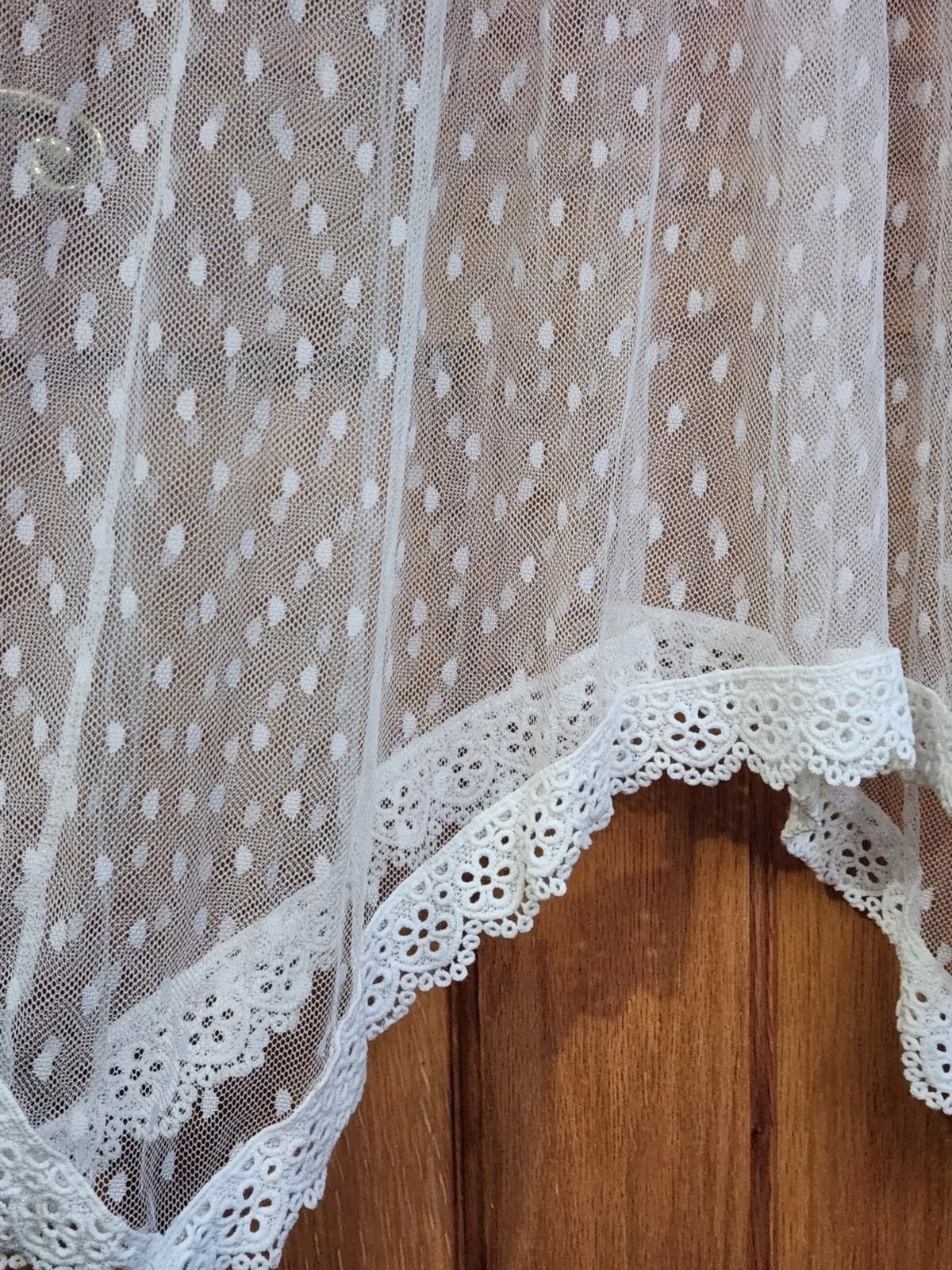Swiss Dot Mesh Laced Maxi Naked Dress Asymmetric Women M Off White Boho Ethereal