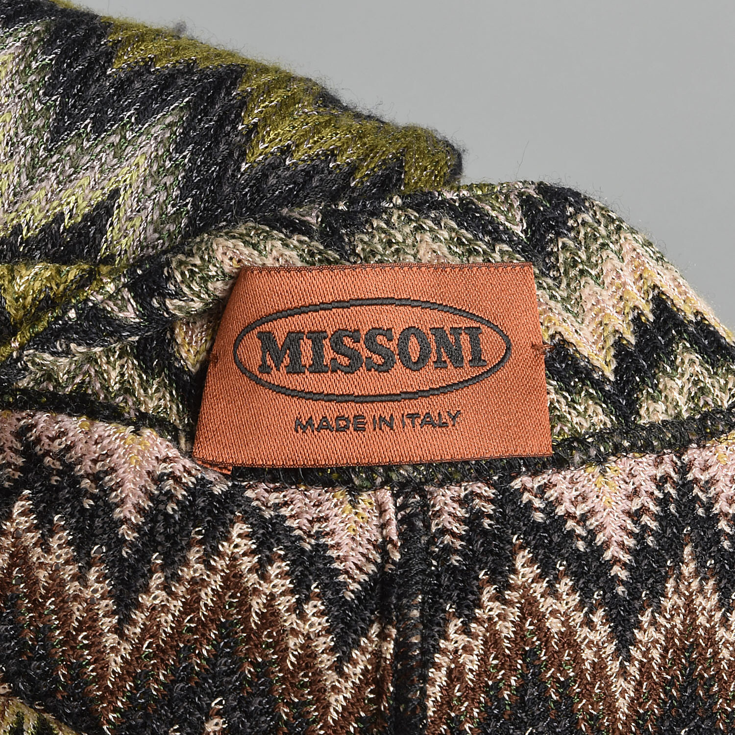 Small-Medium 1990s Zig-Zag Missoni Orange Label Dress Multicolored VTG 90s